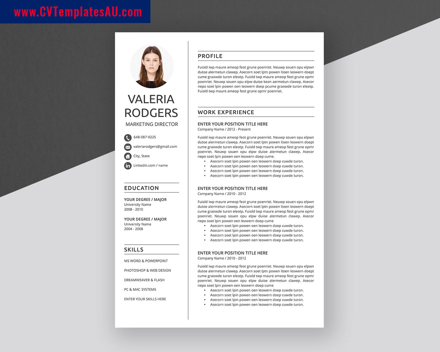 cv templates bundle resume templates bundle modern cv format professional cv layout editable resume templates design word resume australian cv templates 1