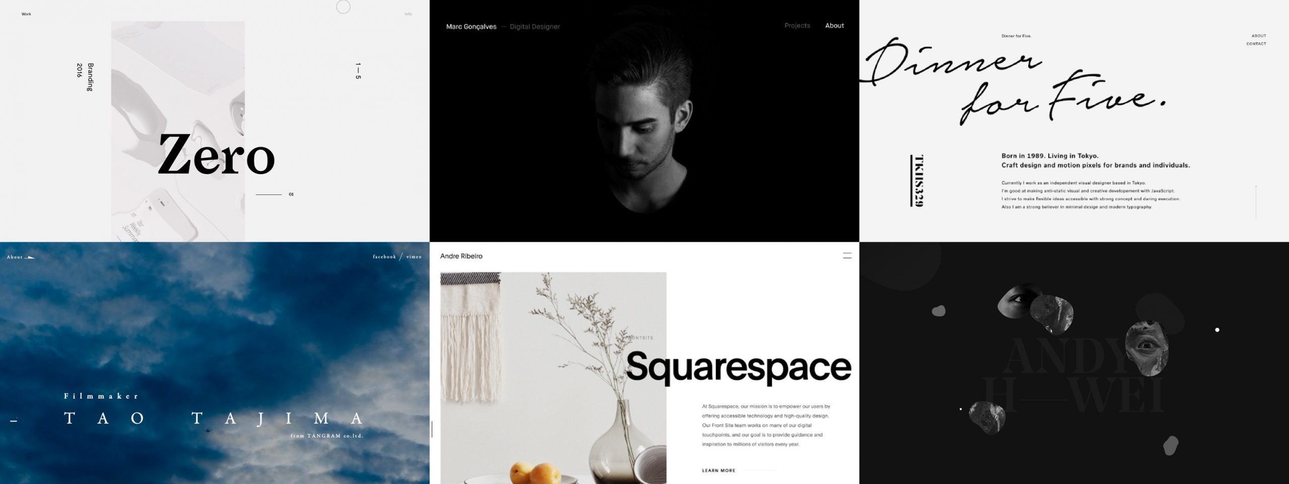 beautiful minimalist portfolio websites of january 2018 8b1d aaa