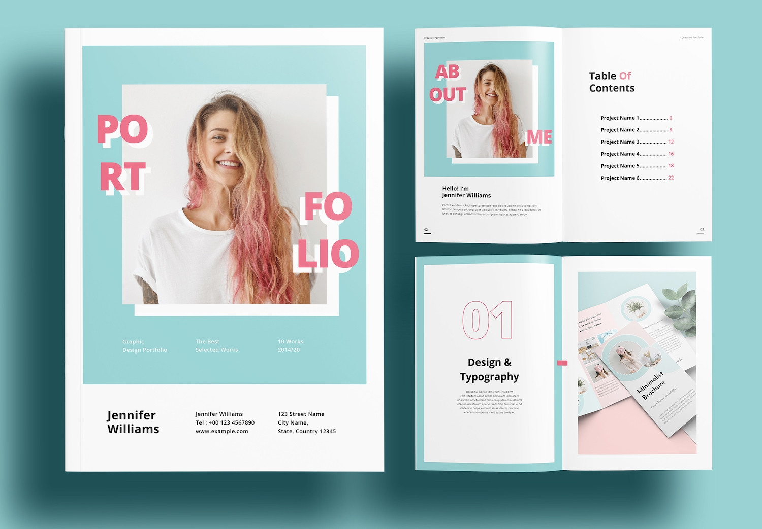 free minimal portfolio design template