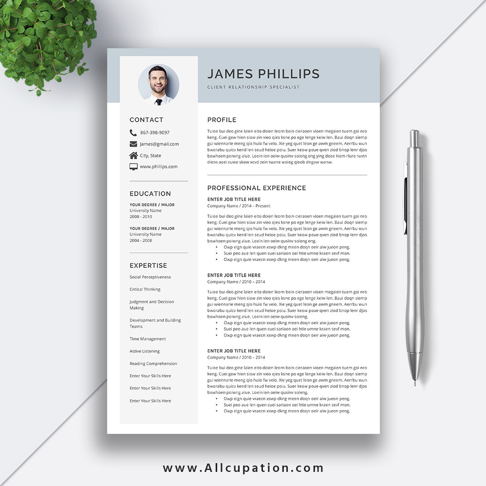 best selling editable word resume template and cover letter for instant the james resume