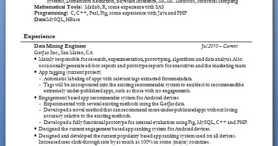 quality assurance analyst resume layout