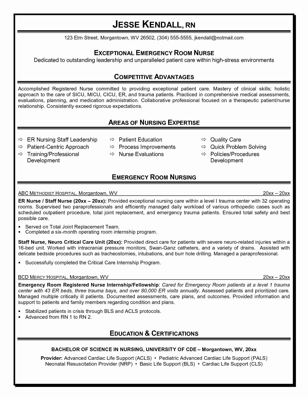 nursing resume sample australia