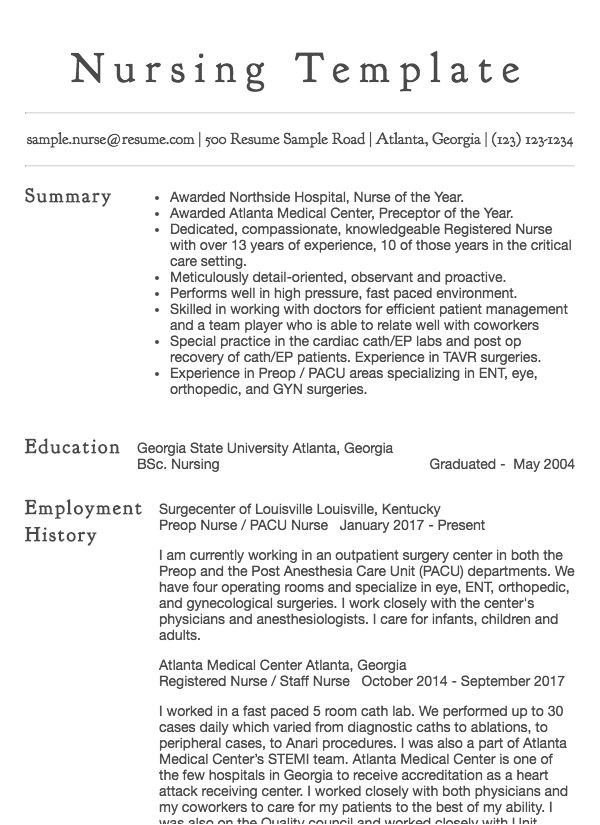 registered nurse resume sample format australia