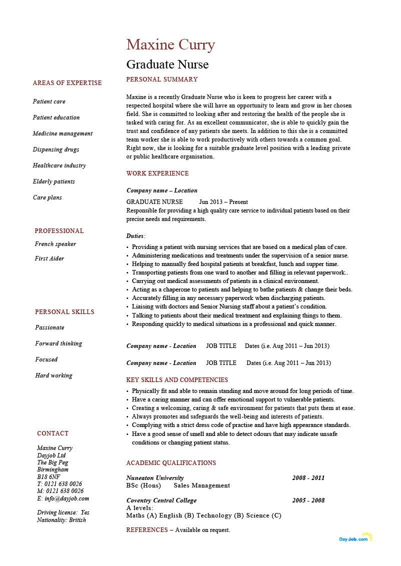 registered nurse resume sample format australia