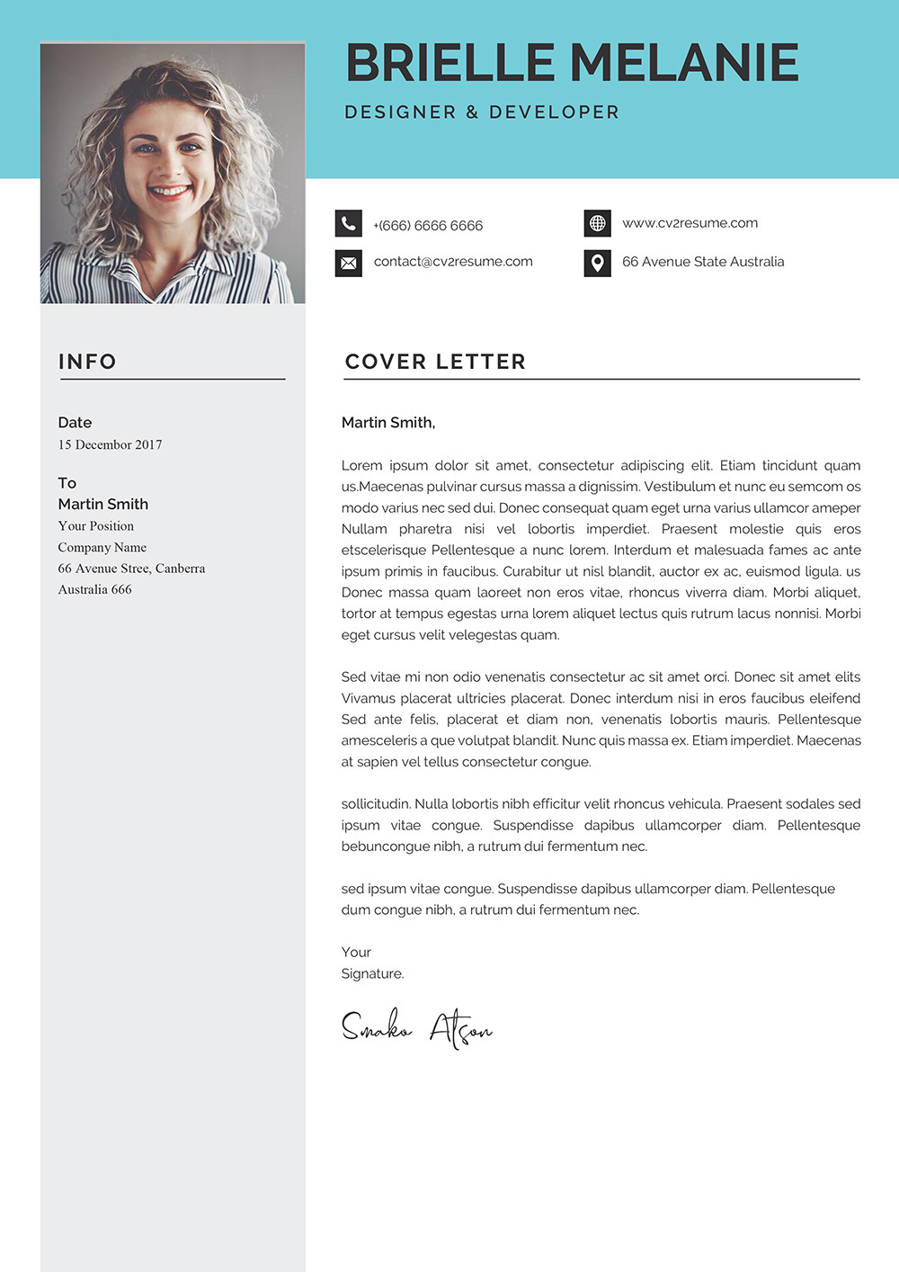 professional cover letter template format