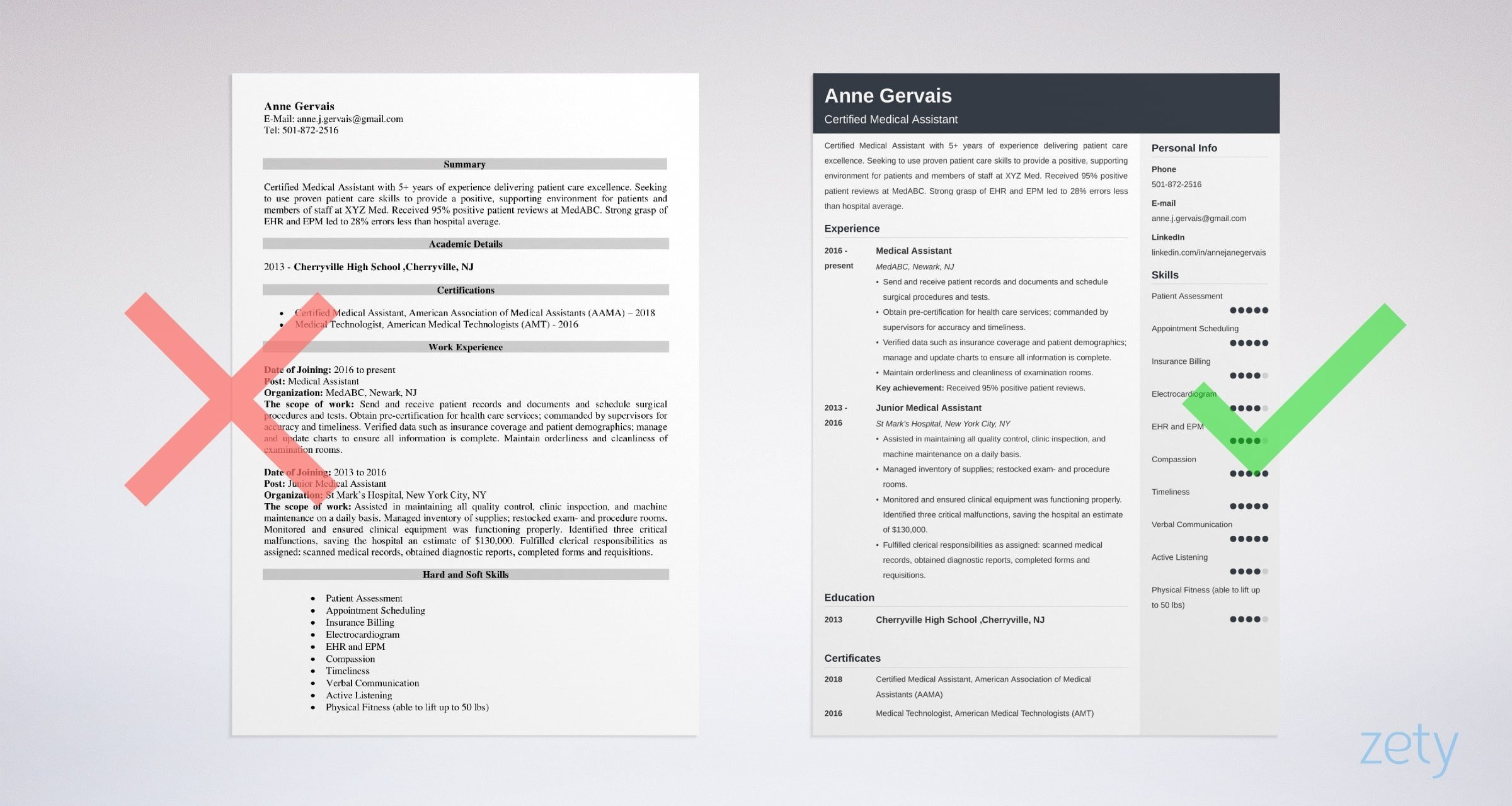 medical resume example