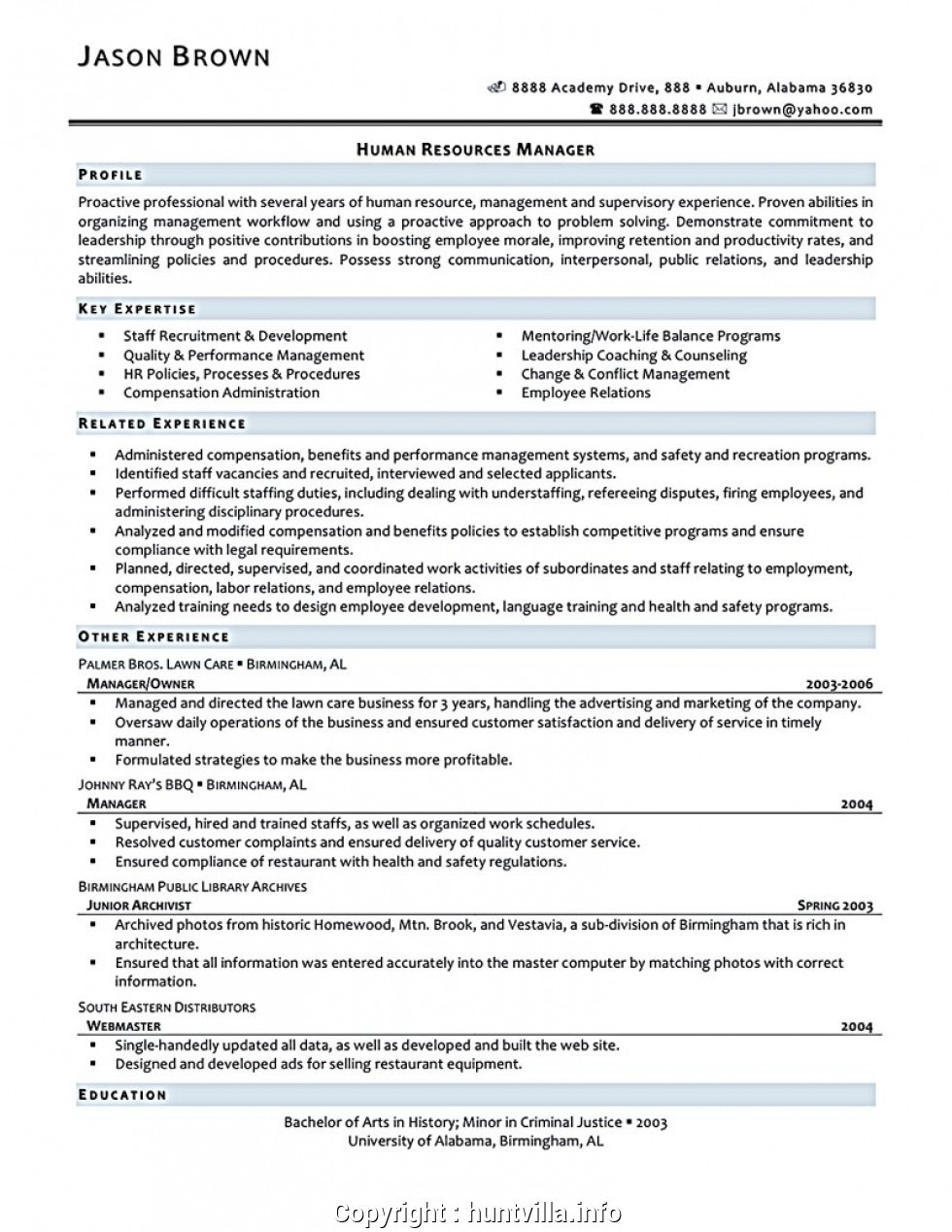 simply human resources assistant cv