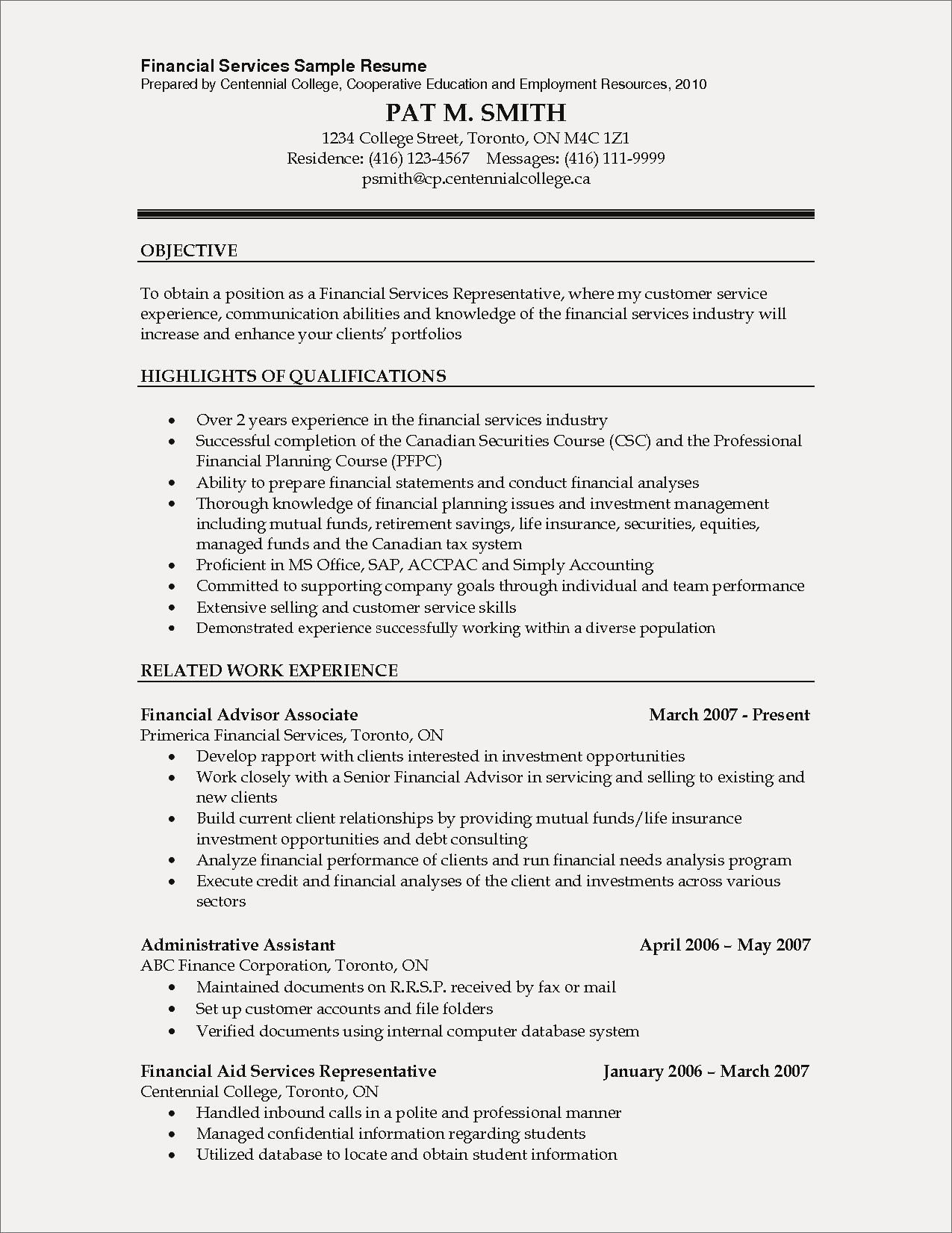 14 15 financial advisor resumes