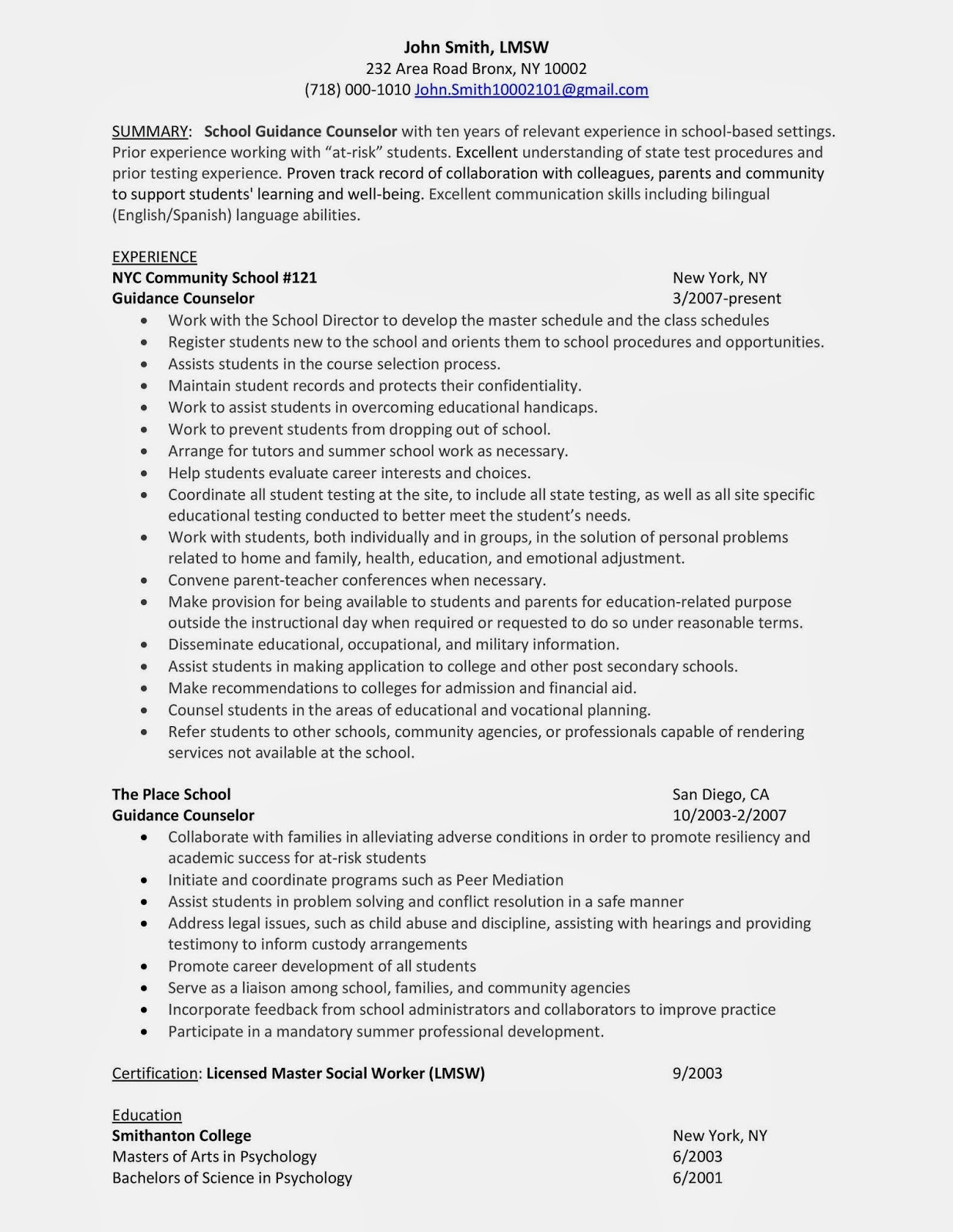 student counsellor resume sampleml