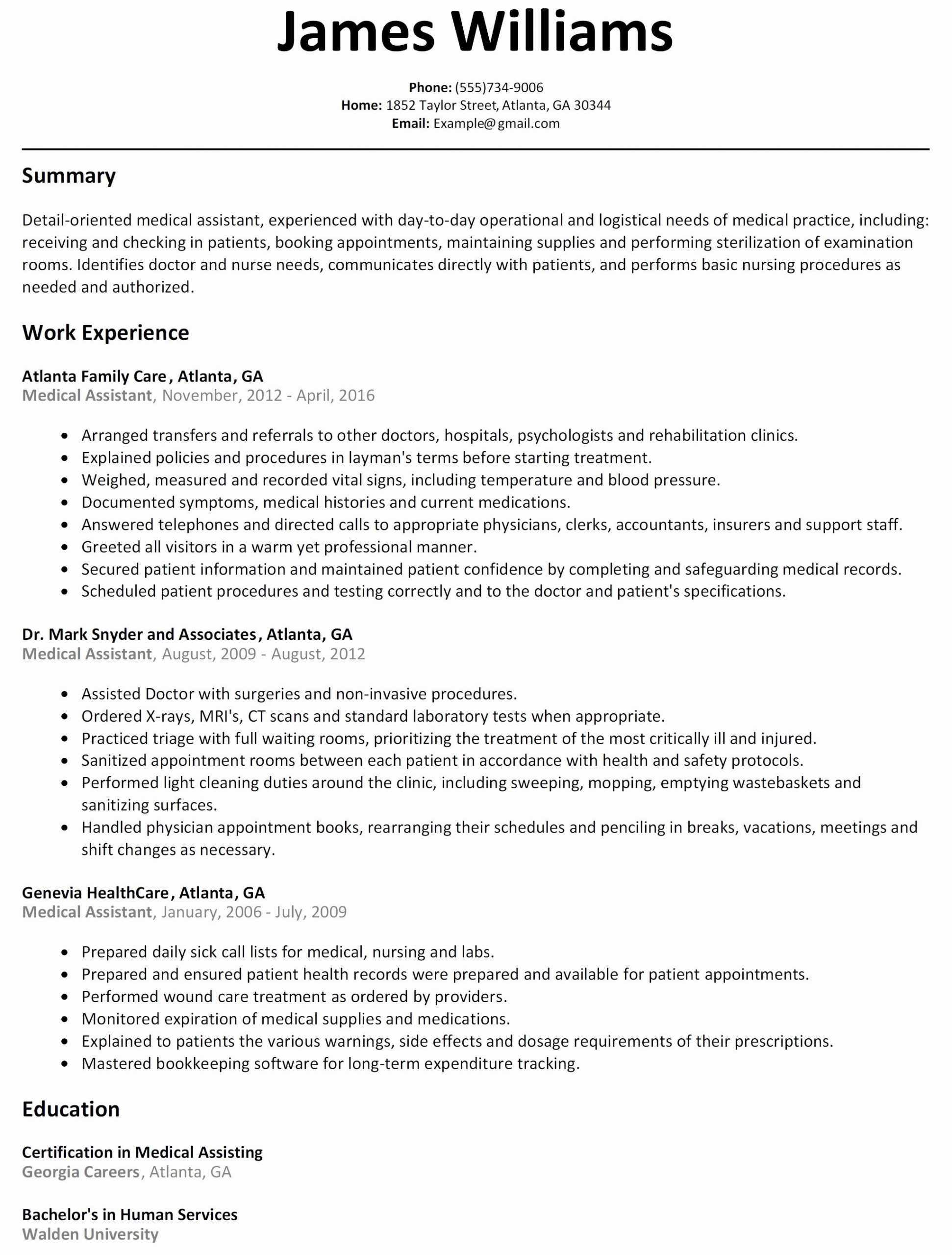 certified nursing assistant resume