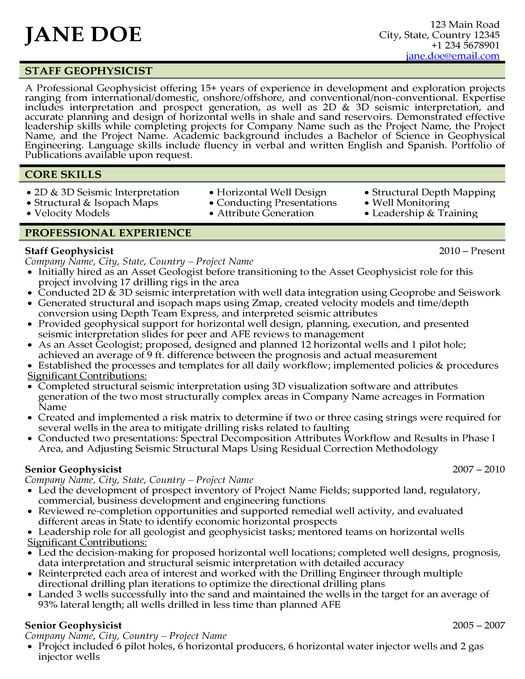 expert oil gas resume samples