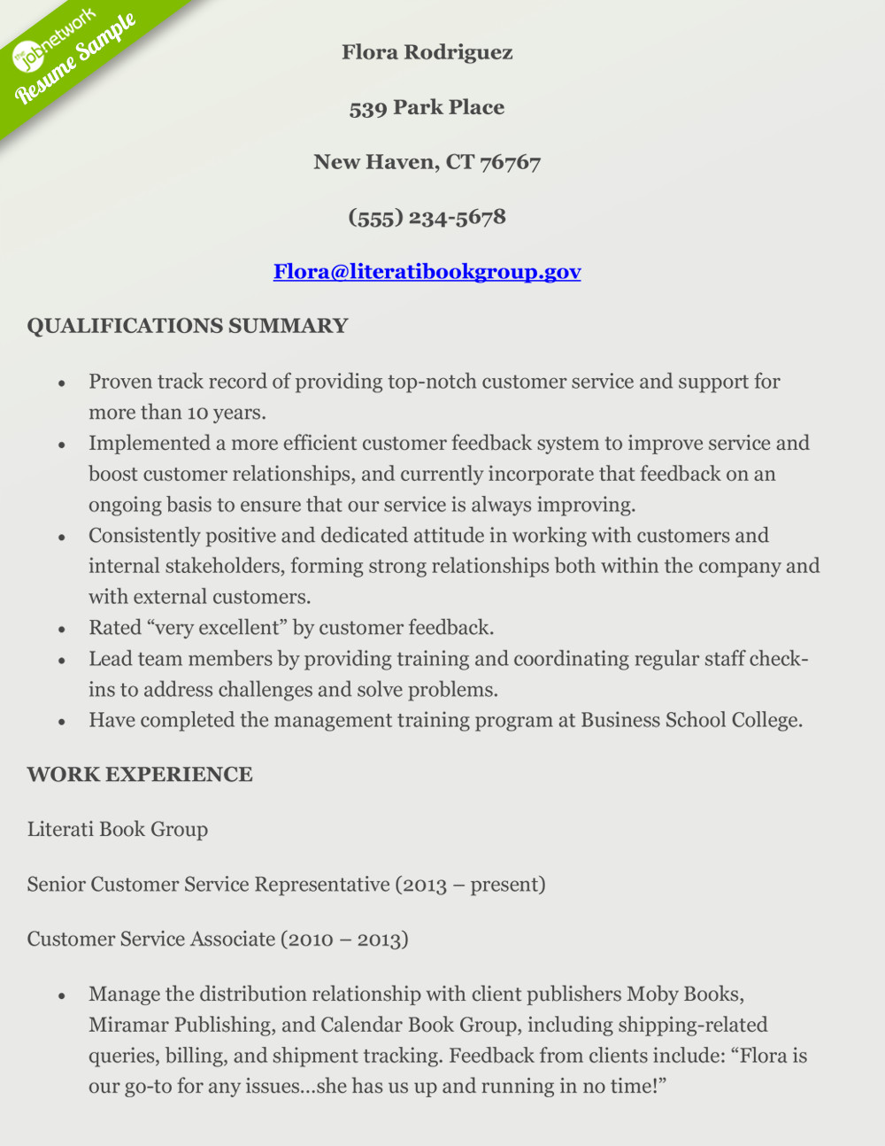 customer service resume examples