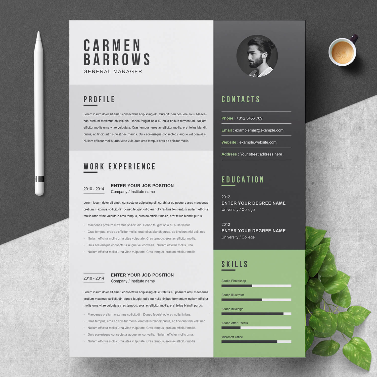 manager resume template