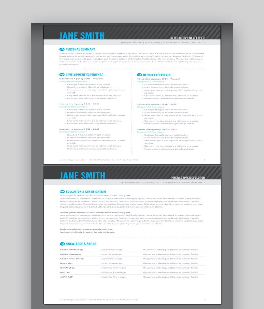 indesign resume templates free cms