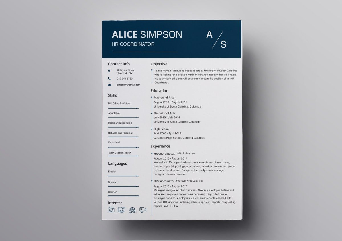 pages resume templates