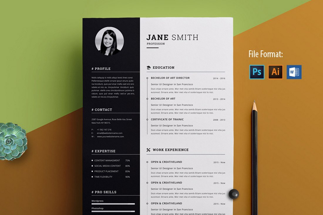 free resume template word