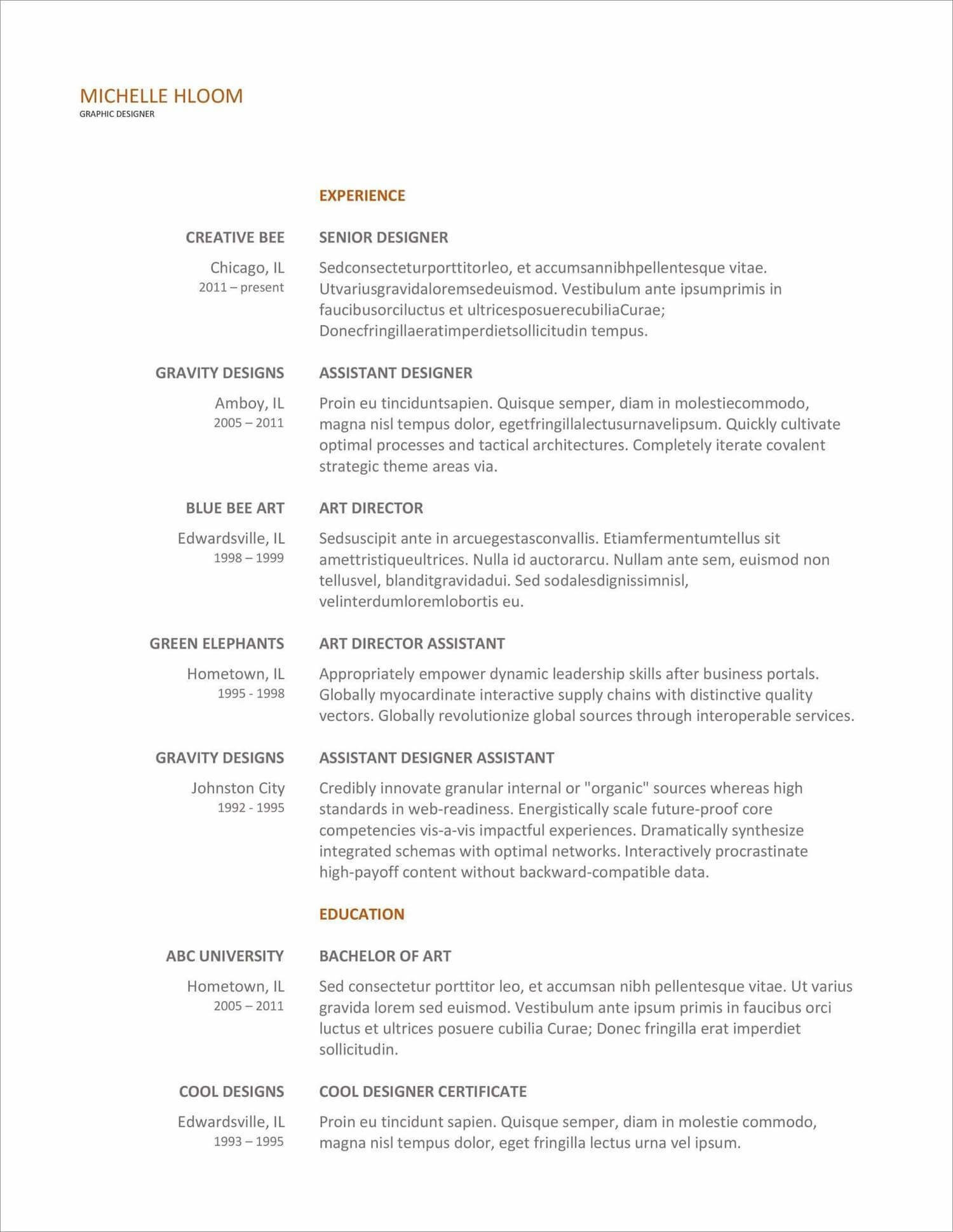 free resume templates