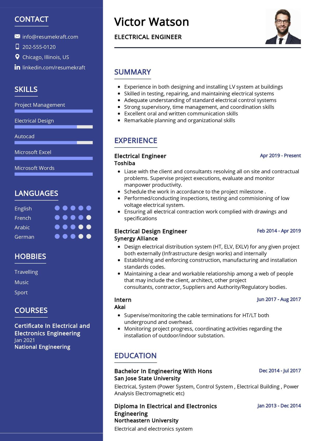 electrical engineer cv sample