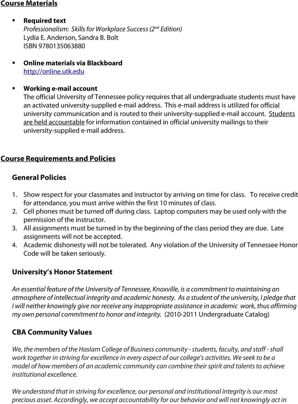 Haslam College Of Business Resume Template