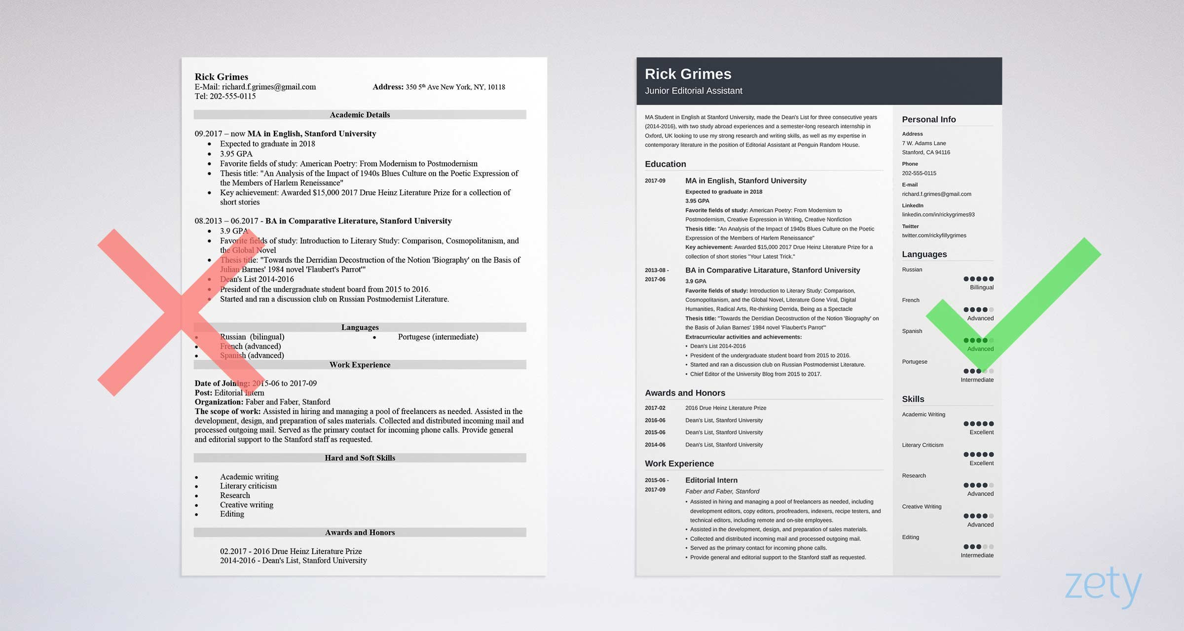 entry level resume example