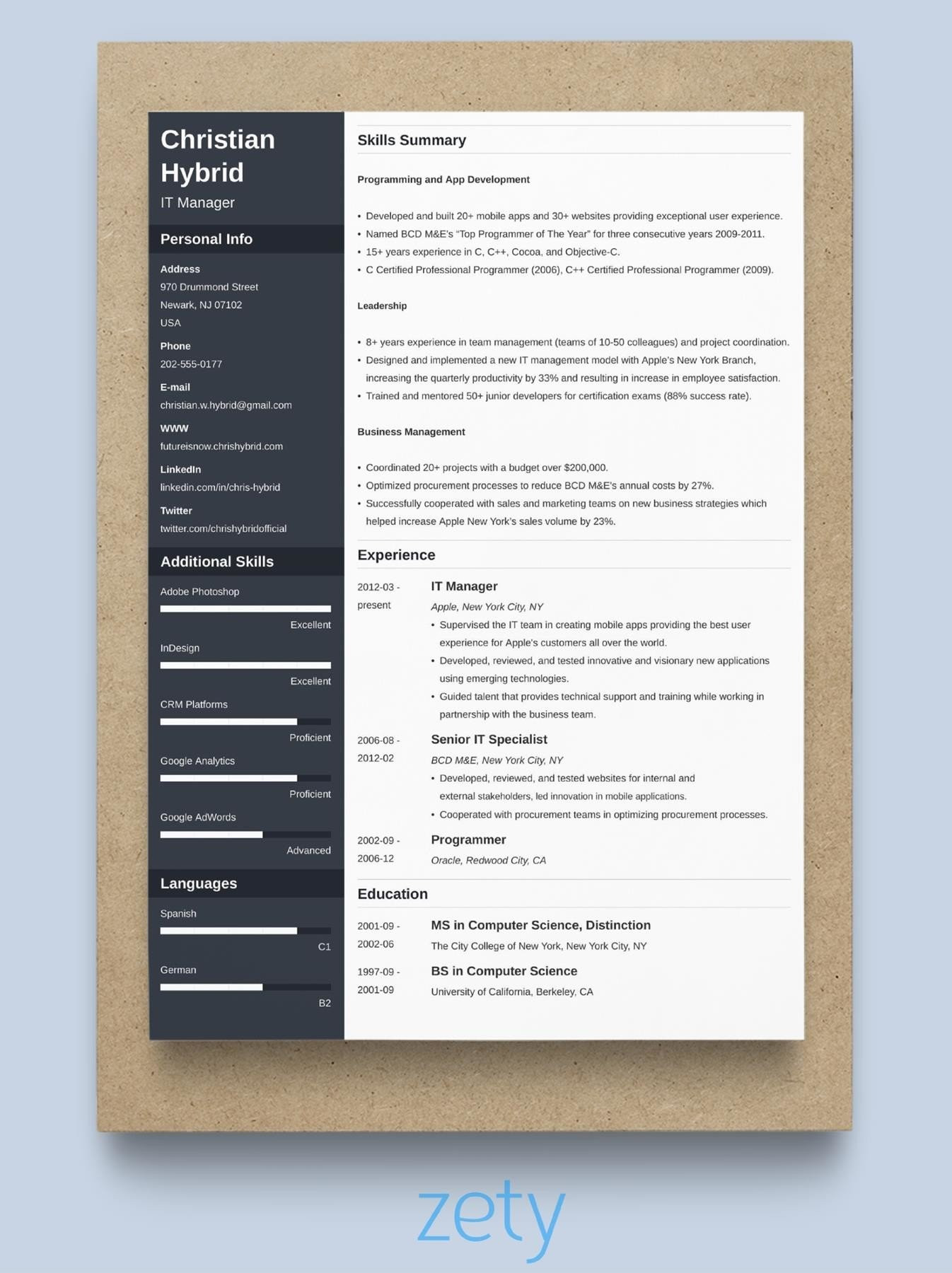 resume formats