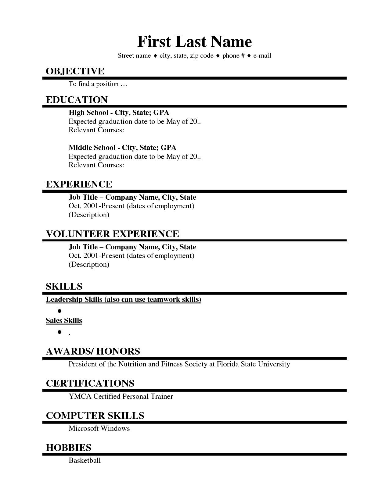 Resume Template for On Campus Job the Most Job Resume Examples for College Students – Resume …