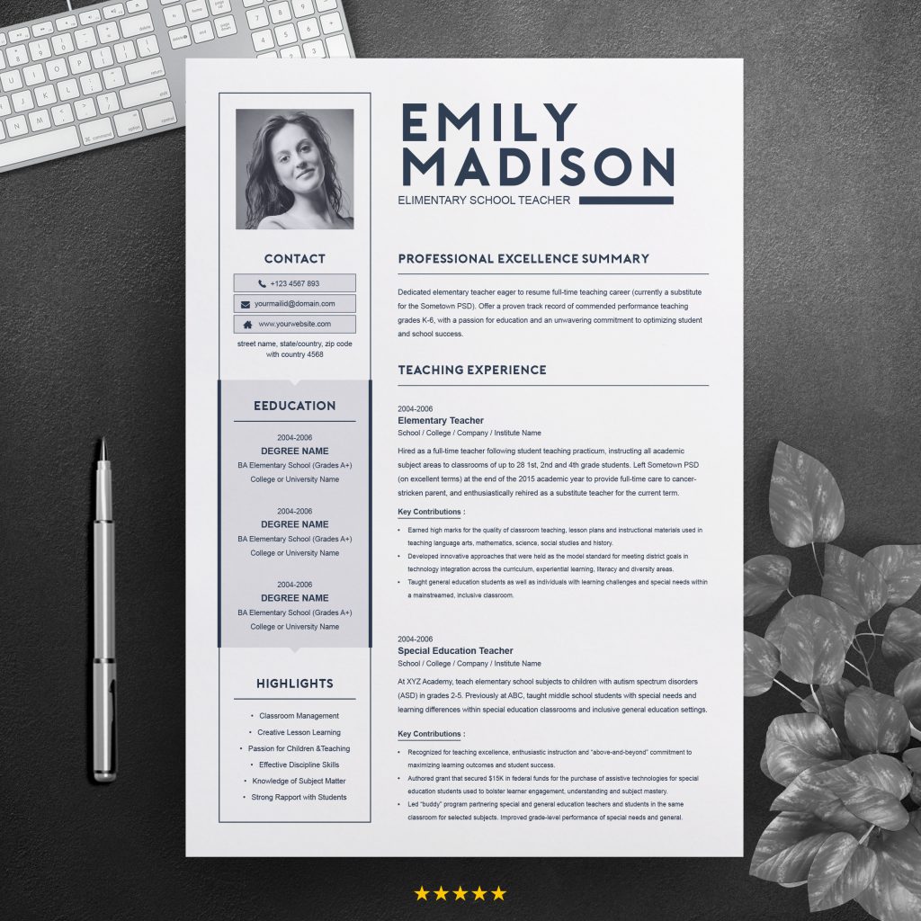 Resume Template Free Download for Teachers Teacher Resume