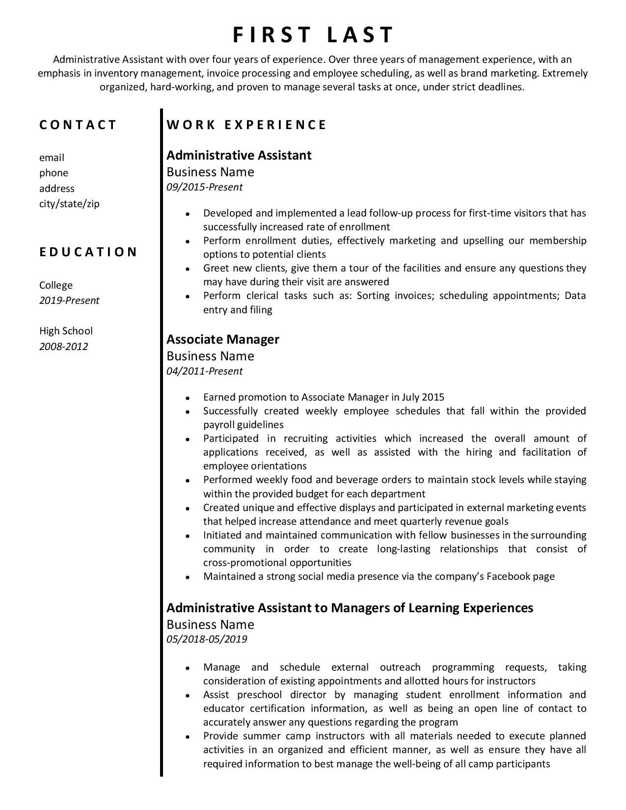 Resume Template Multiple Positions Same Company Help! – Multiple Positions within Same Company and On/off …