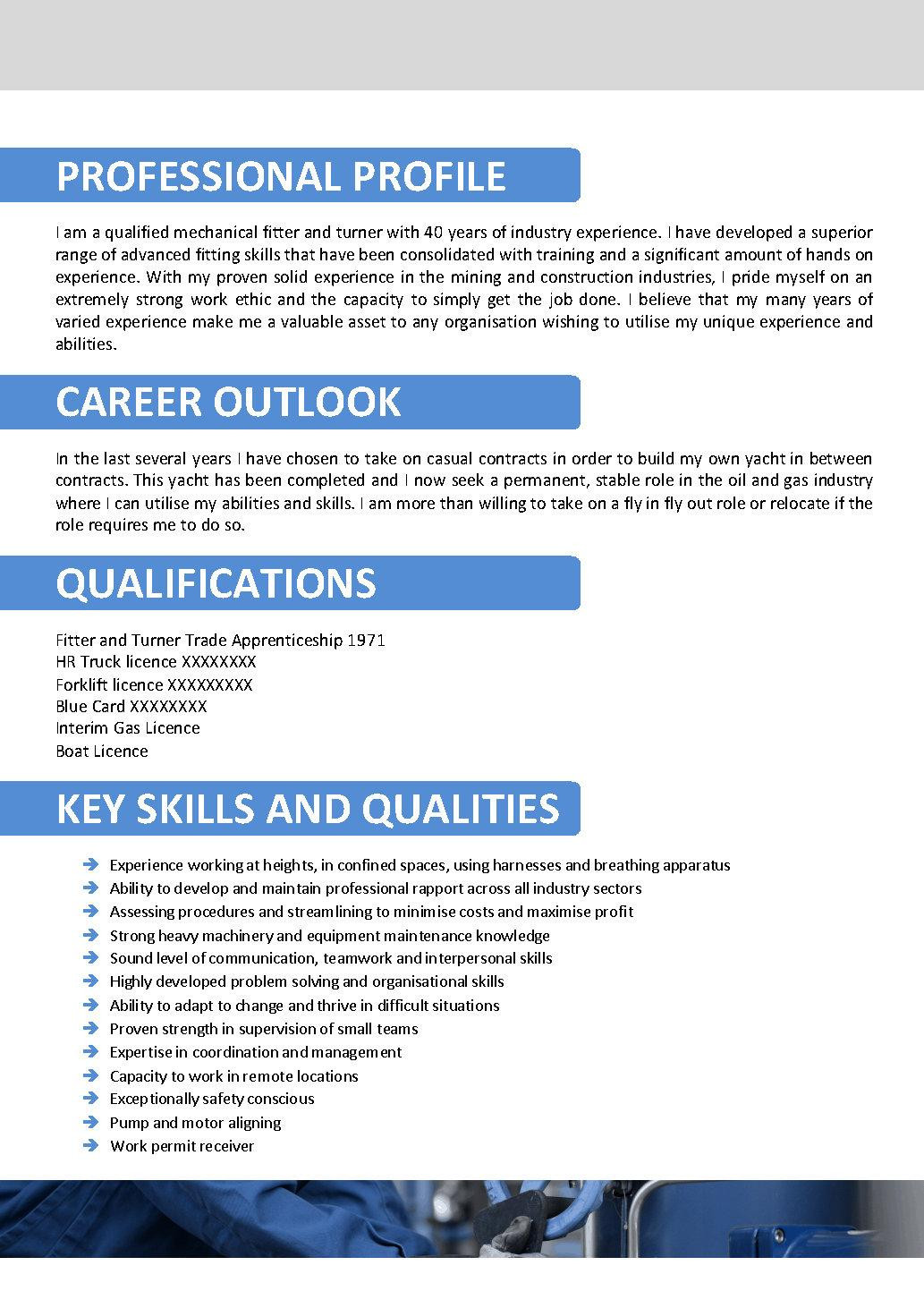 oil and gas resume template 074ml