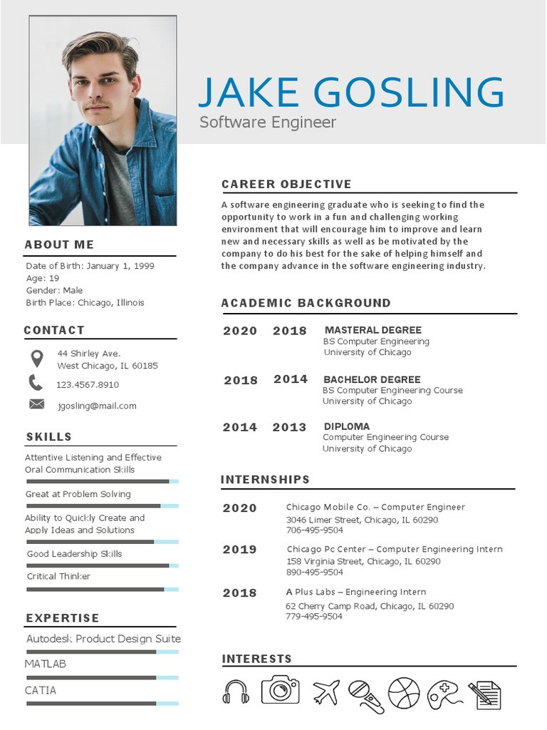 Simple Fresher Resume Template
