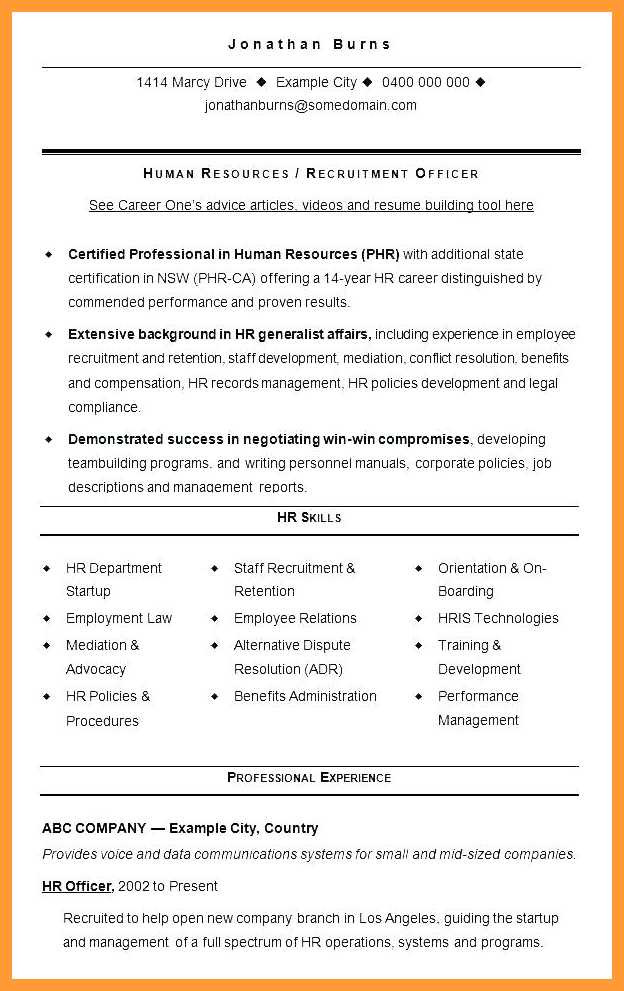 9 10 human resources functional resume