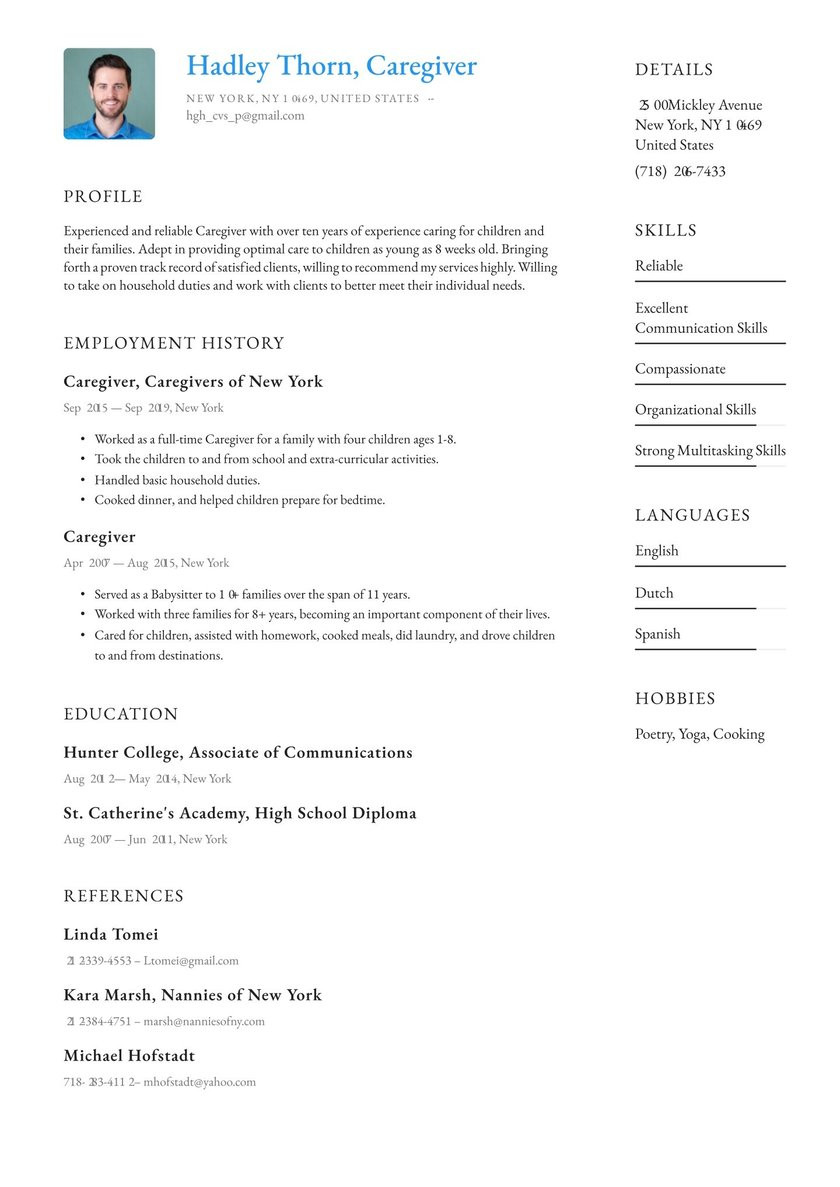 Sample Resume for Caregiver without Experience Caregiver Resume Examples & Writing Tips 2021 (free Guide)