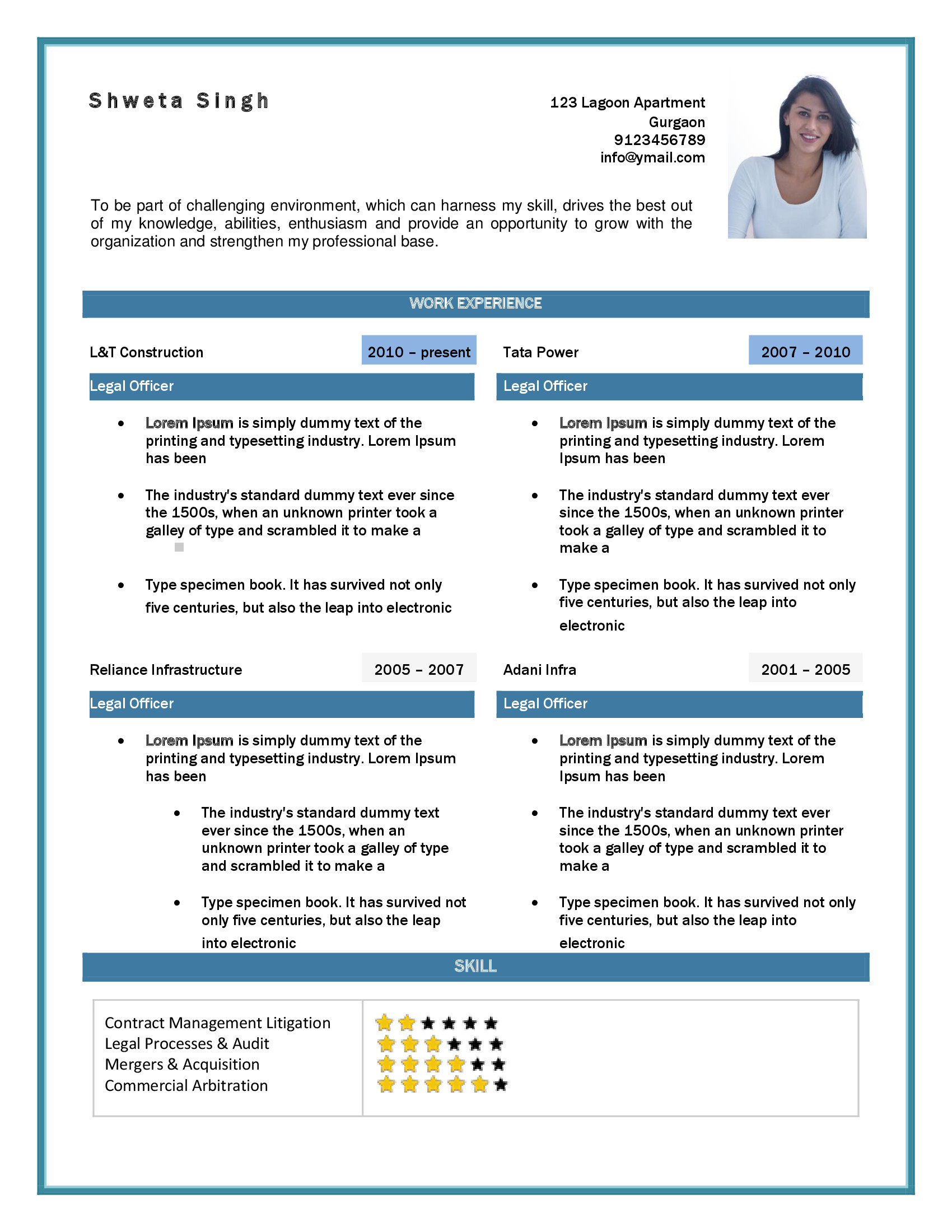 free sample resume format for hr executive