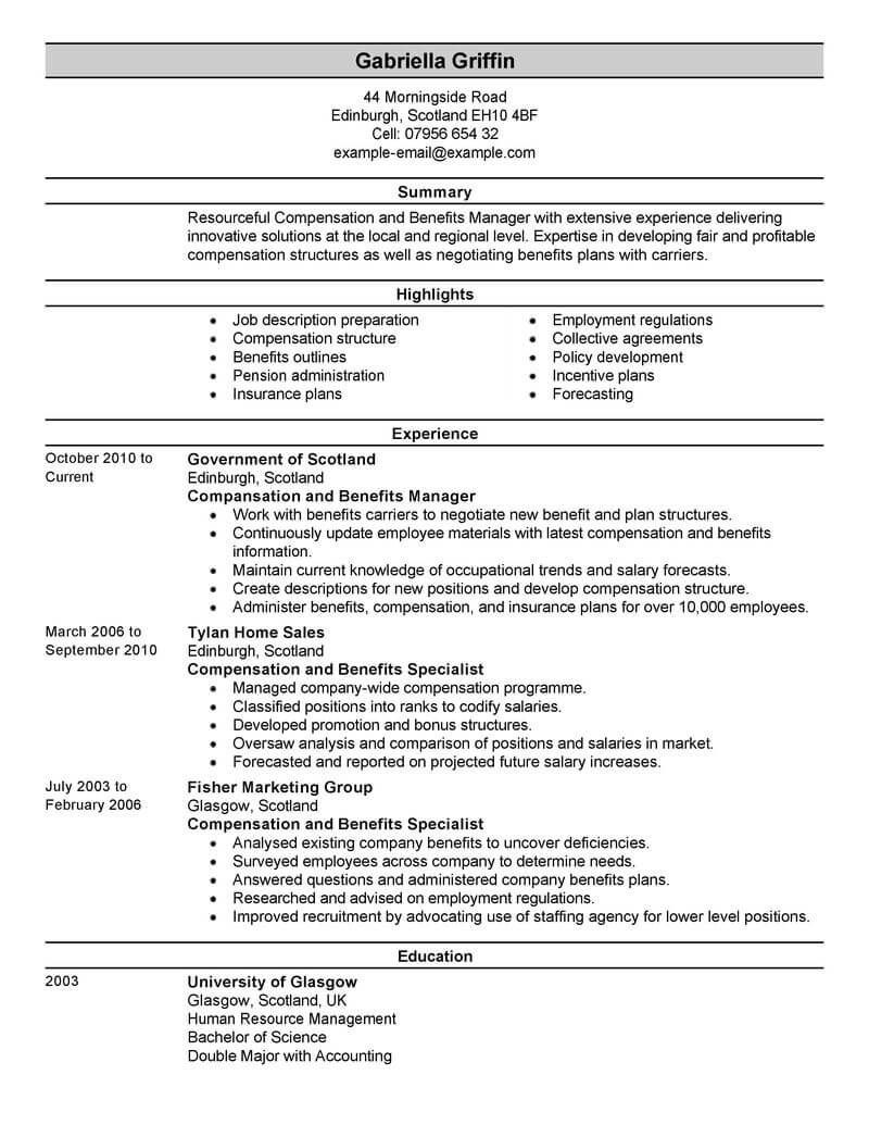 human resources resume