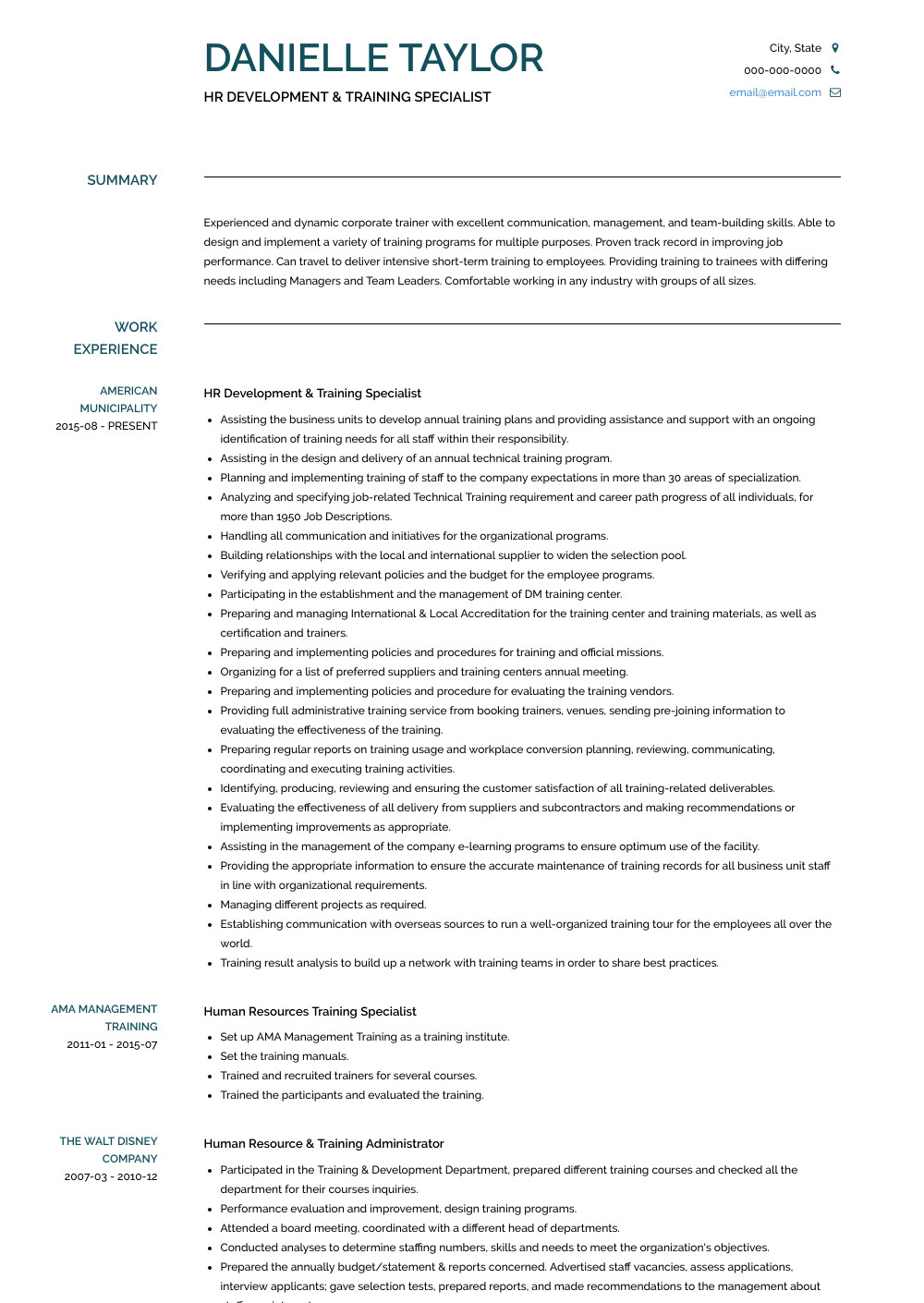 Sample Resume for On the Job Training Student Training Specialist Resume Samples and Templates
