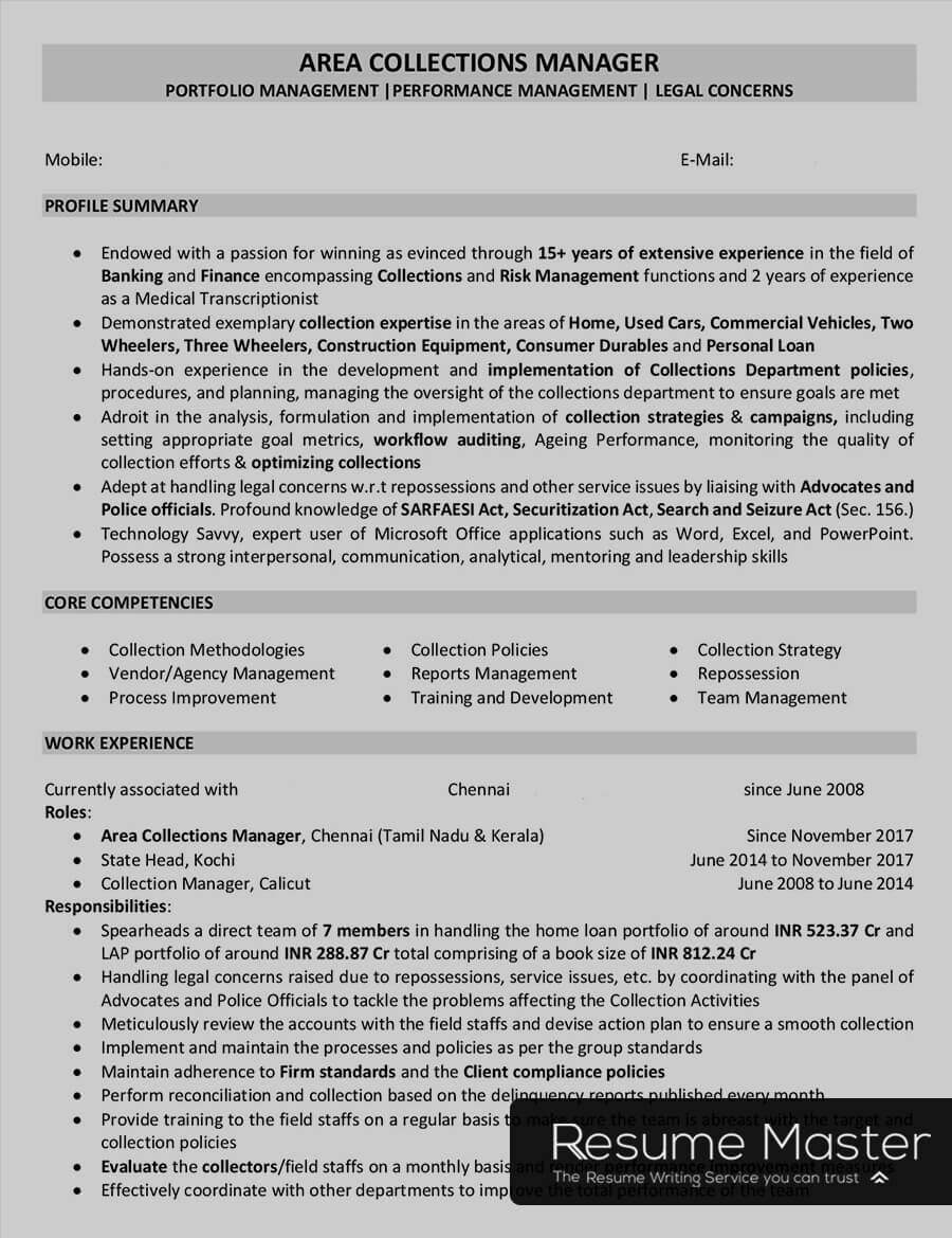 Sample Resume for Retired Person Returning to Work