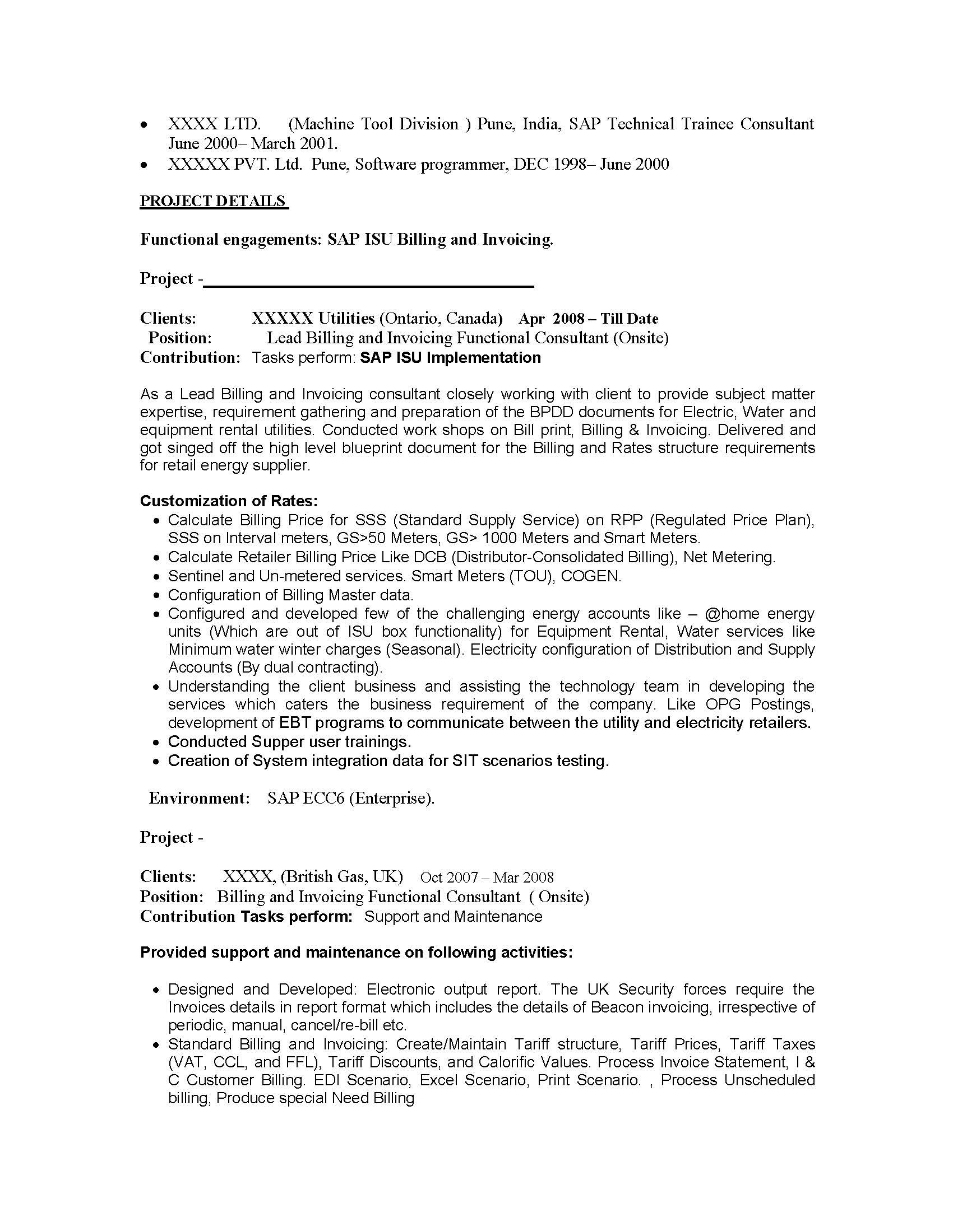 Sample Resume for Sap Security Consultant Sap Security and Grc Sample Resume October 2021