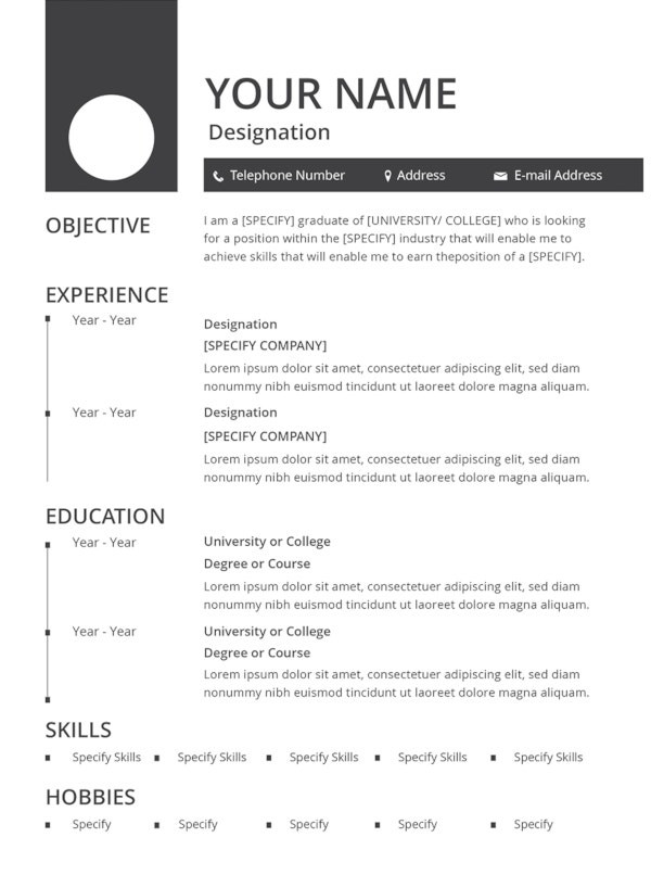 resume format