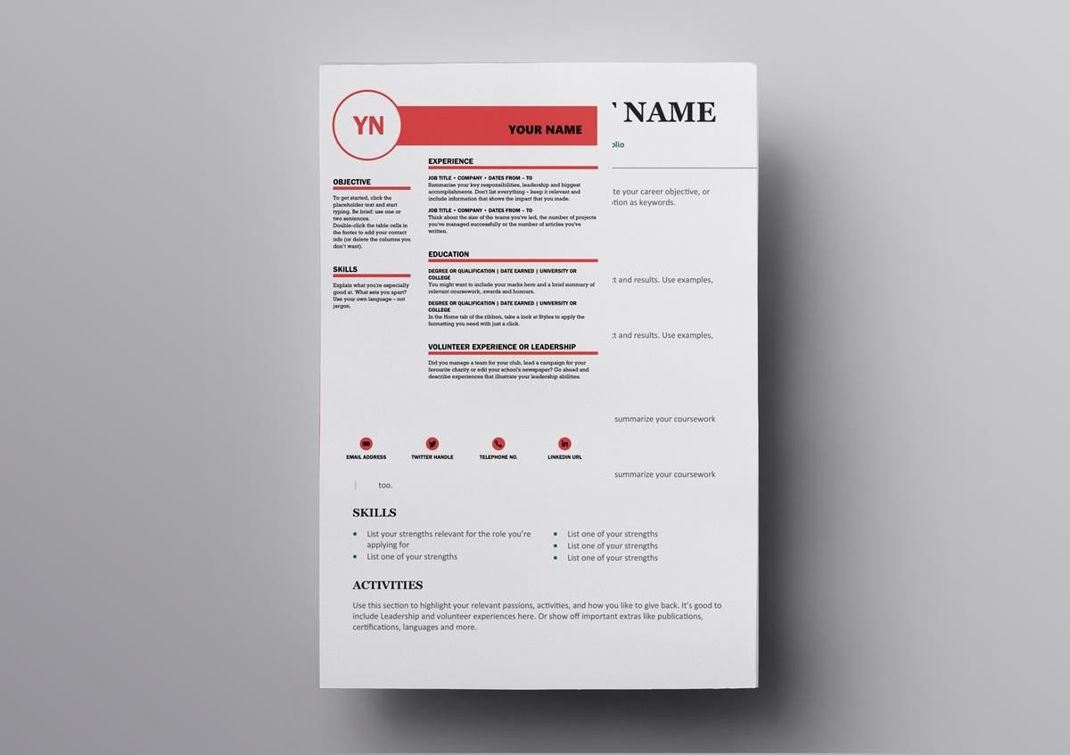 open office resume template