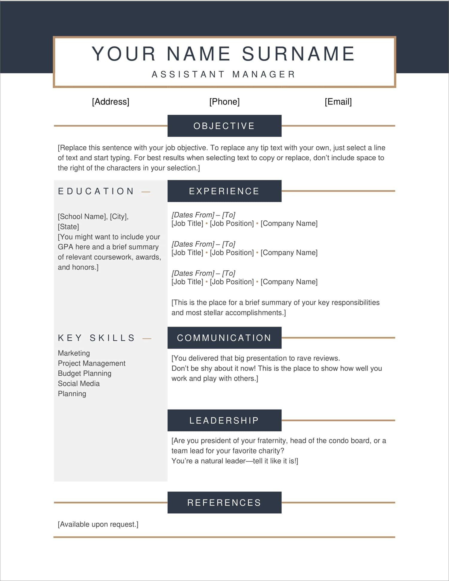 free resume templates