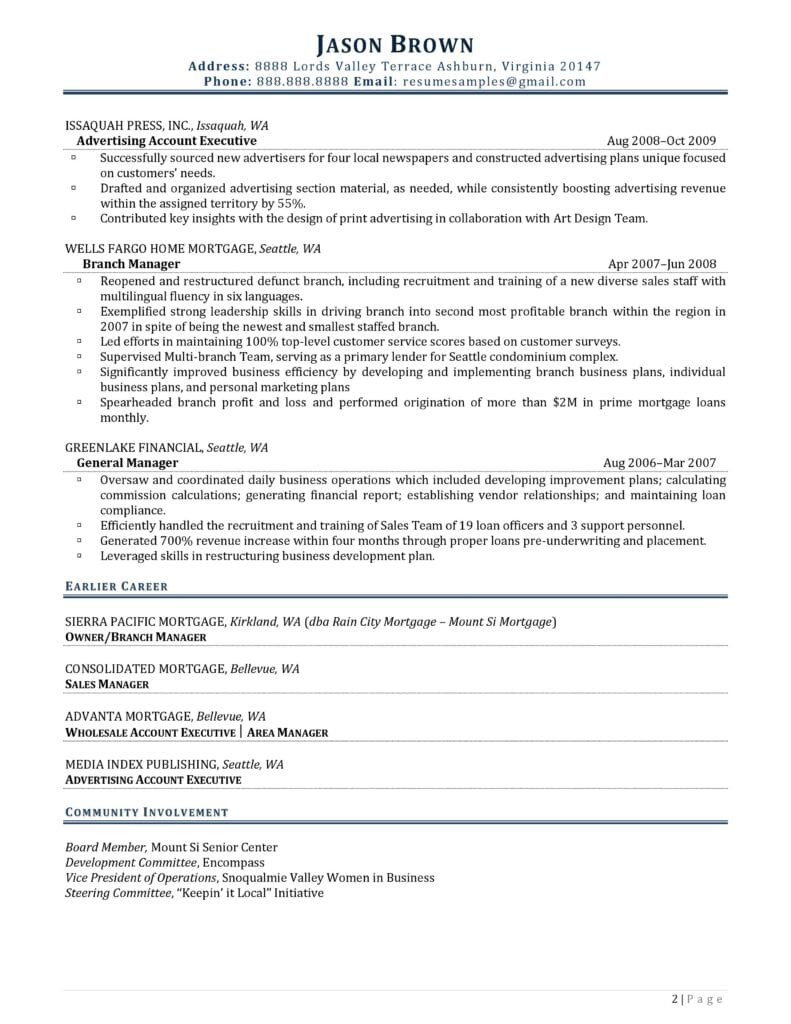 Chamber Of Commerce Executive Director Resume Sample Executive Director Resume Example Resume Professional Writers