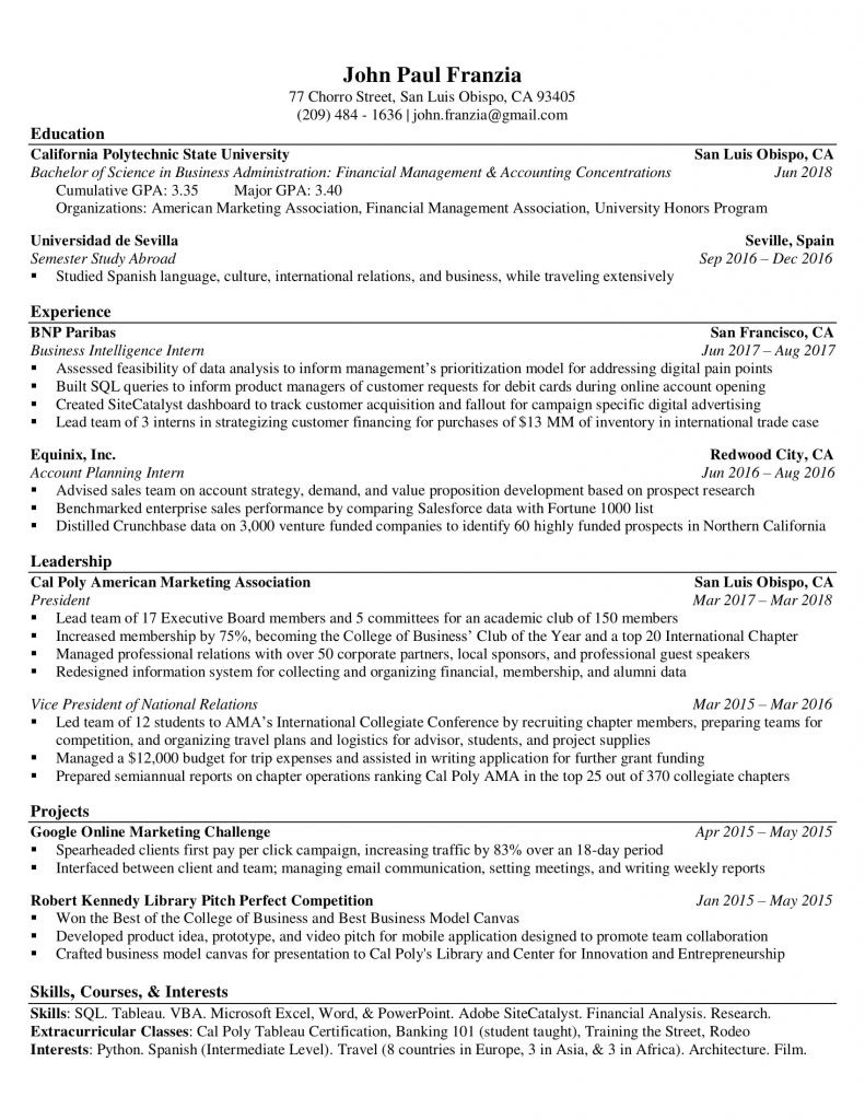 College Resume Template for Transfer Students Resume Examples & Templates orfalea Student Services