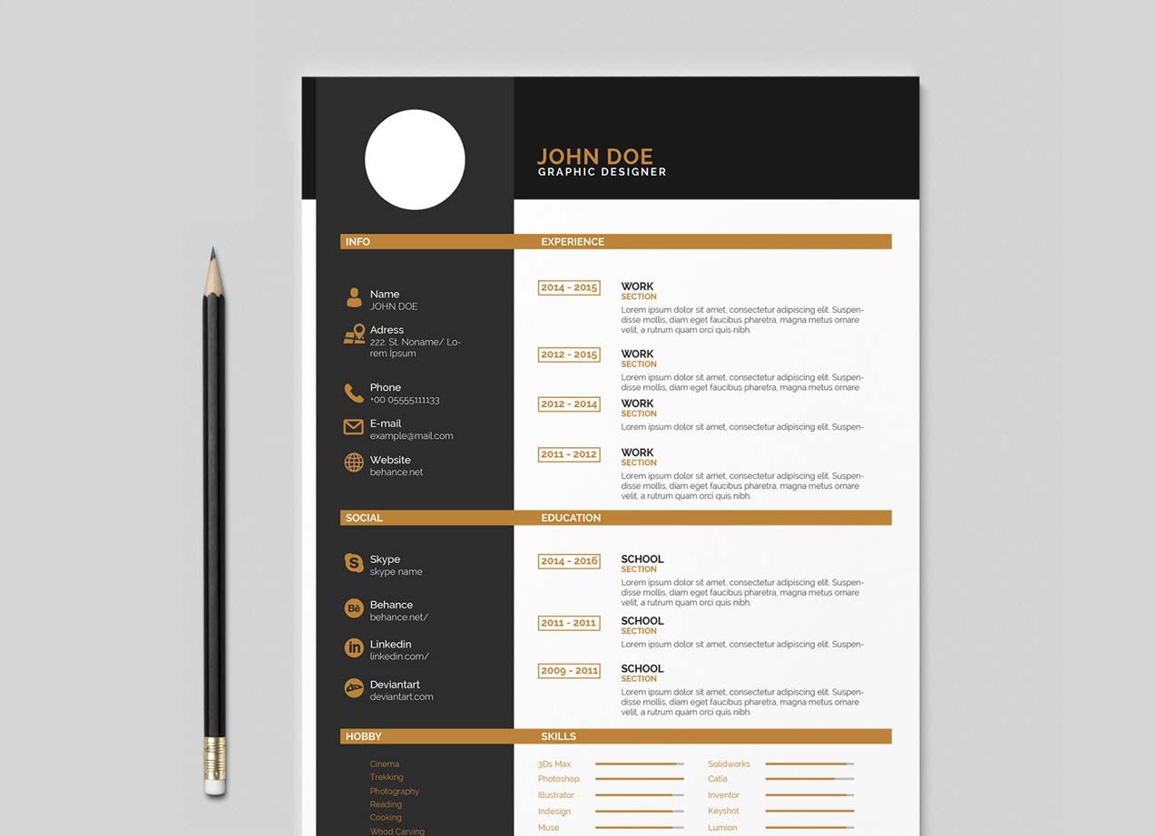 indesign resume template free