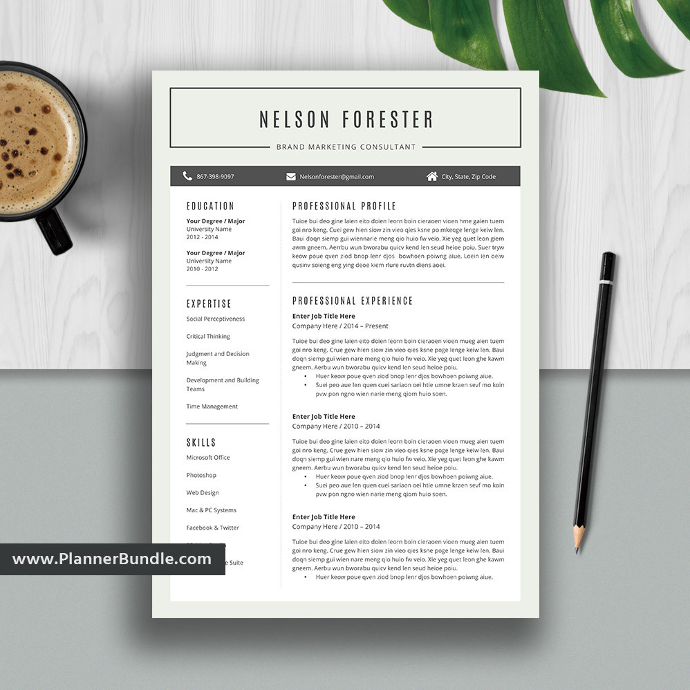 professional resume template cv template word creative modern resume cover letter instant the nelson resume