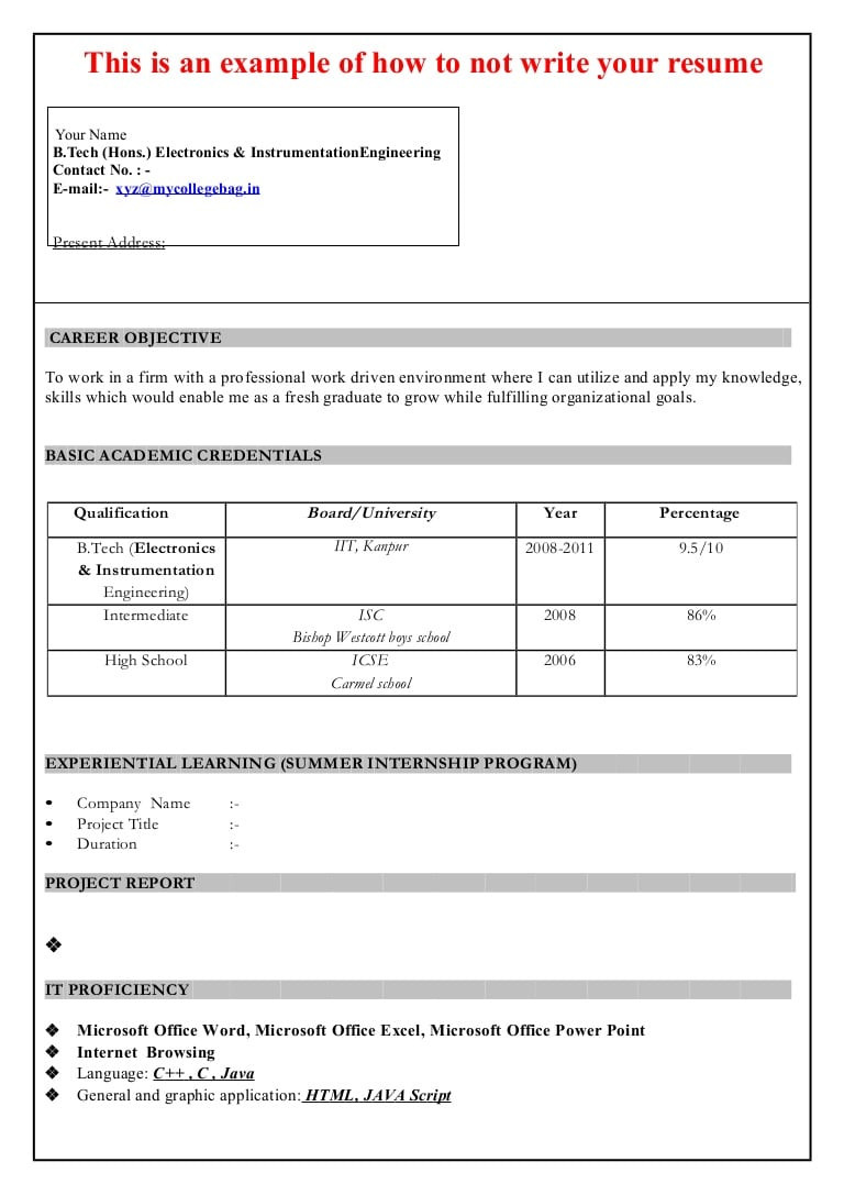 sample resume software engineer