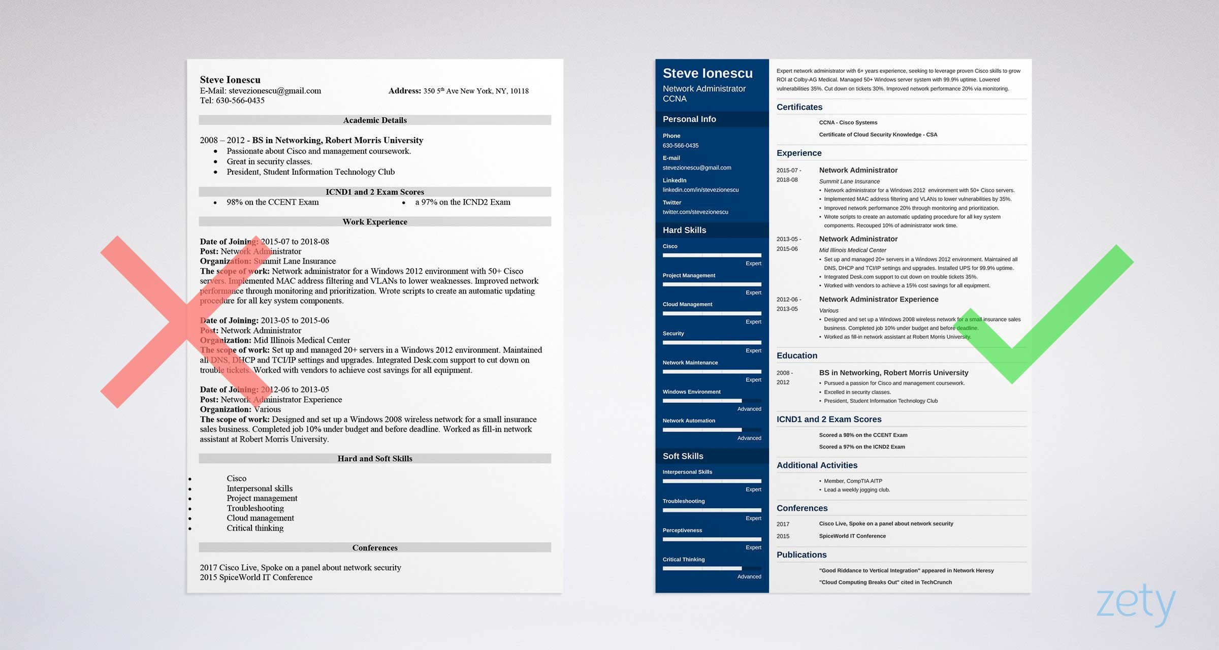 Entry Level Network Administrator Resume Samples Network Administrator Resume Sample (with Skills & Tips)