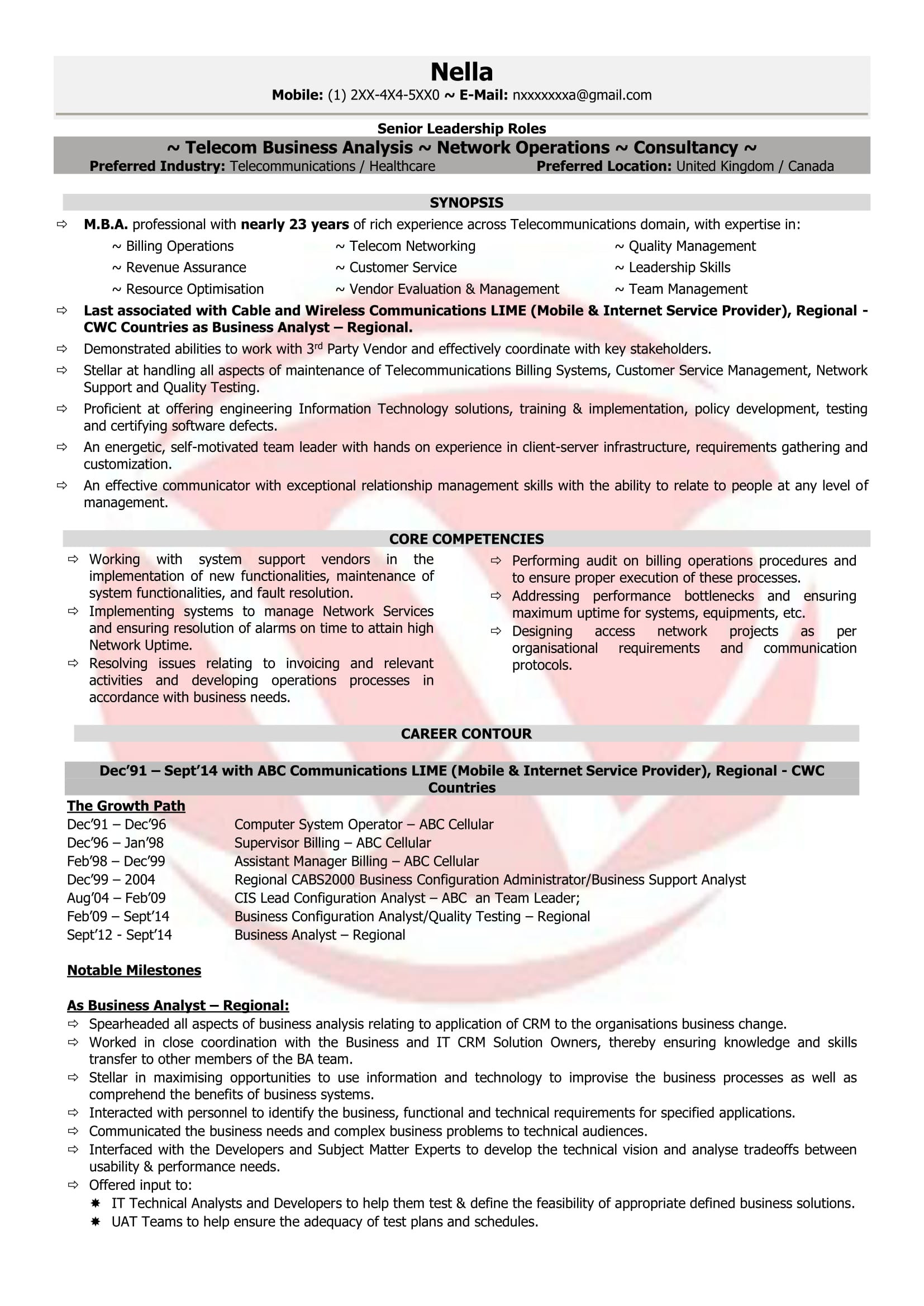 Master Of Telecommunications and Networking Resume Samples Telecom Manager Sample Resumes, Download Resume format Templates!