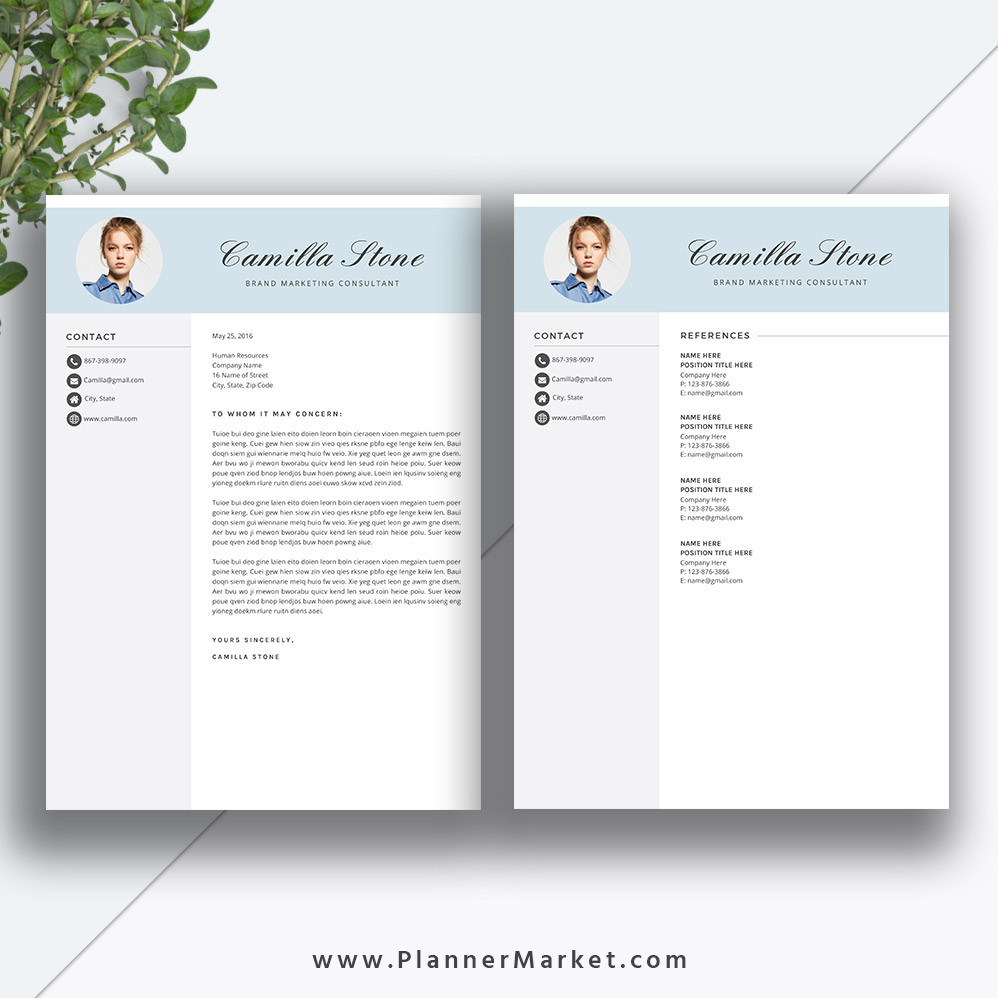 this unique and modern resume template with matching cover letter will you ready for digital recruitment the camilla resume