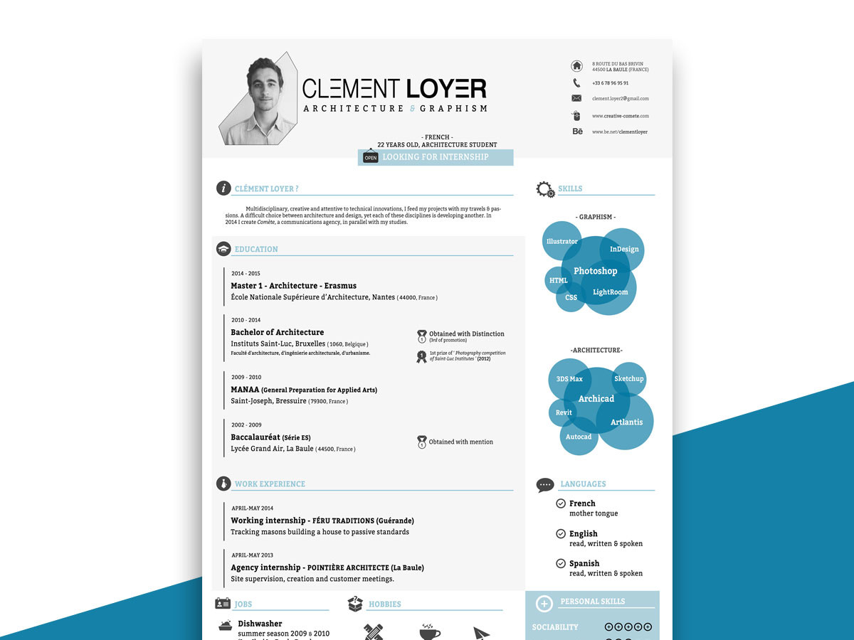 free infographic resume template 2