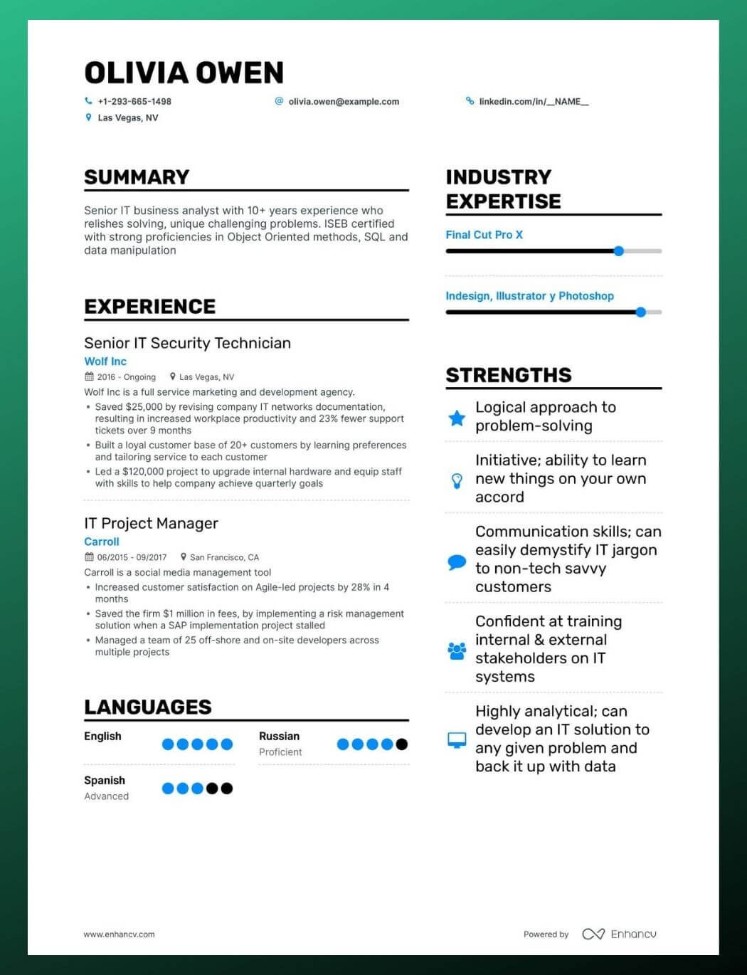 resume skills section